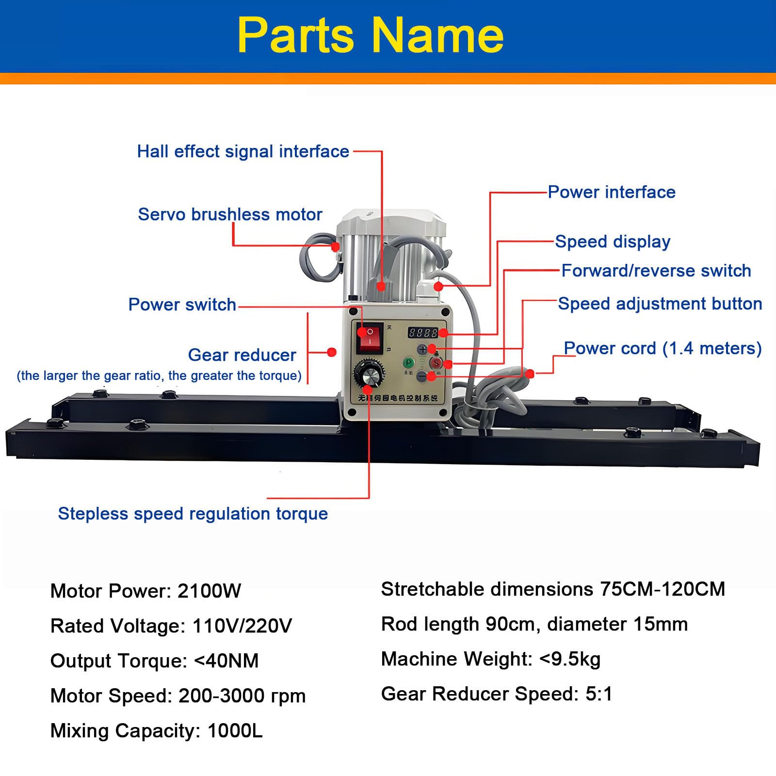 Agitateur électrique IBC, mélangeur électrique pour cuve de 1 tonne,machine à mélanger la peinture industrielle, hélice repliable avec support de suspension,pour agitateur de dissolution de liquides B