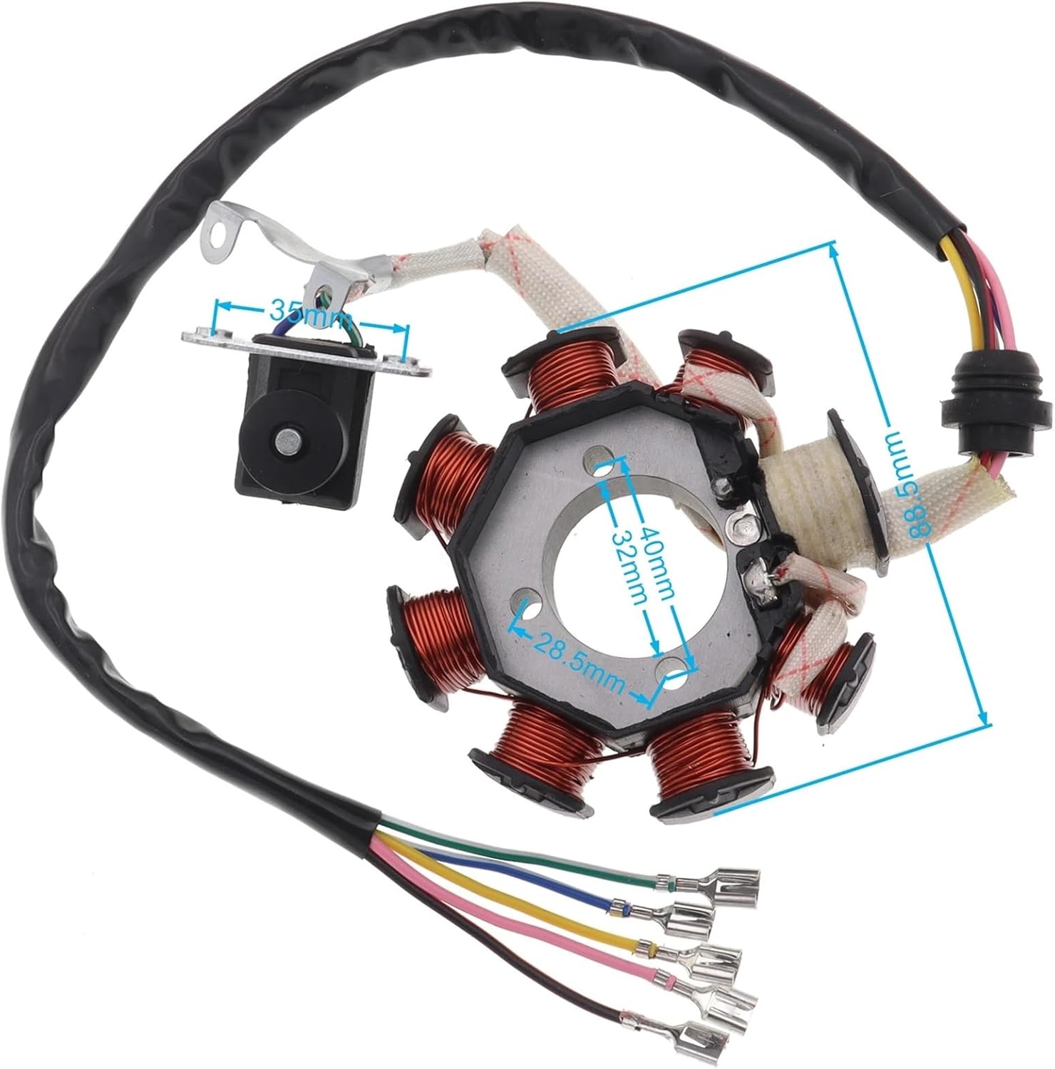 8 Pole Coil AC Ignition Magneto Stator for CG125-8 150cc 250cc