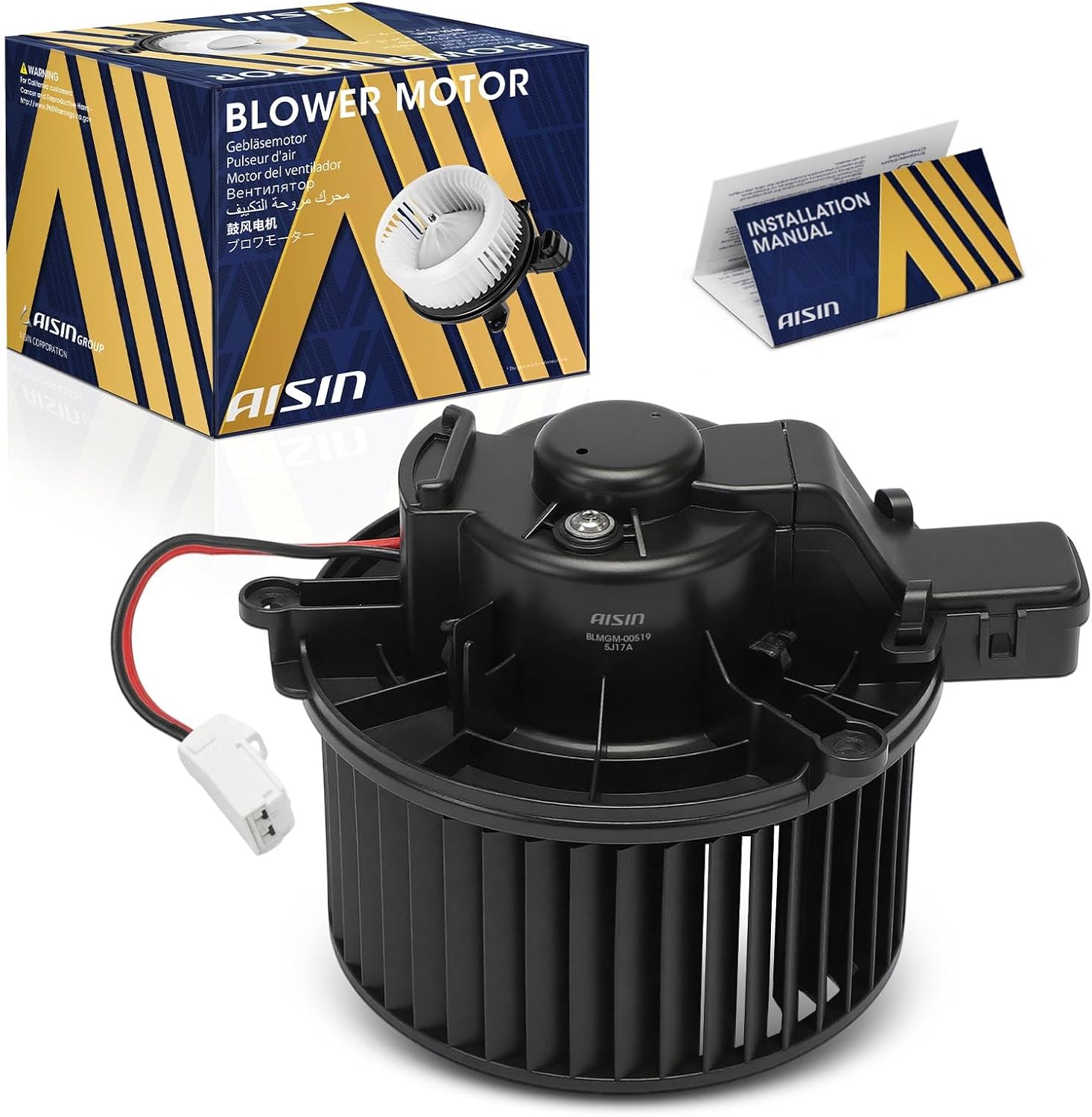 AISIN AFTERMARKET BLMGM-00519 HVAC Blower Motor with Wheel Assembly - Compatible with Chevrolet Trailblazer 2021-2024, Buick Encore GX 2020-2025