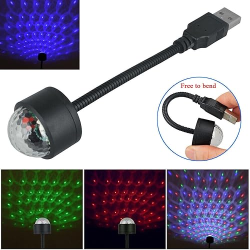 Miniatura 3 de Mini lámpara de proyección LED de estrella, 9 modos funcionales, proyector USB, luz ajustable romántica de luz de estrella para coche, techo,