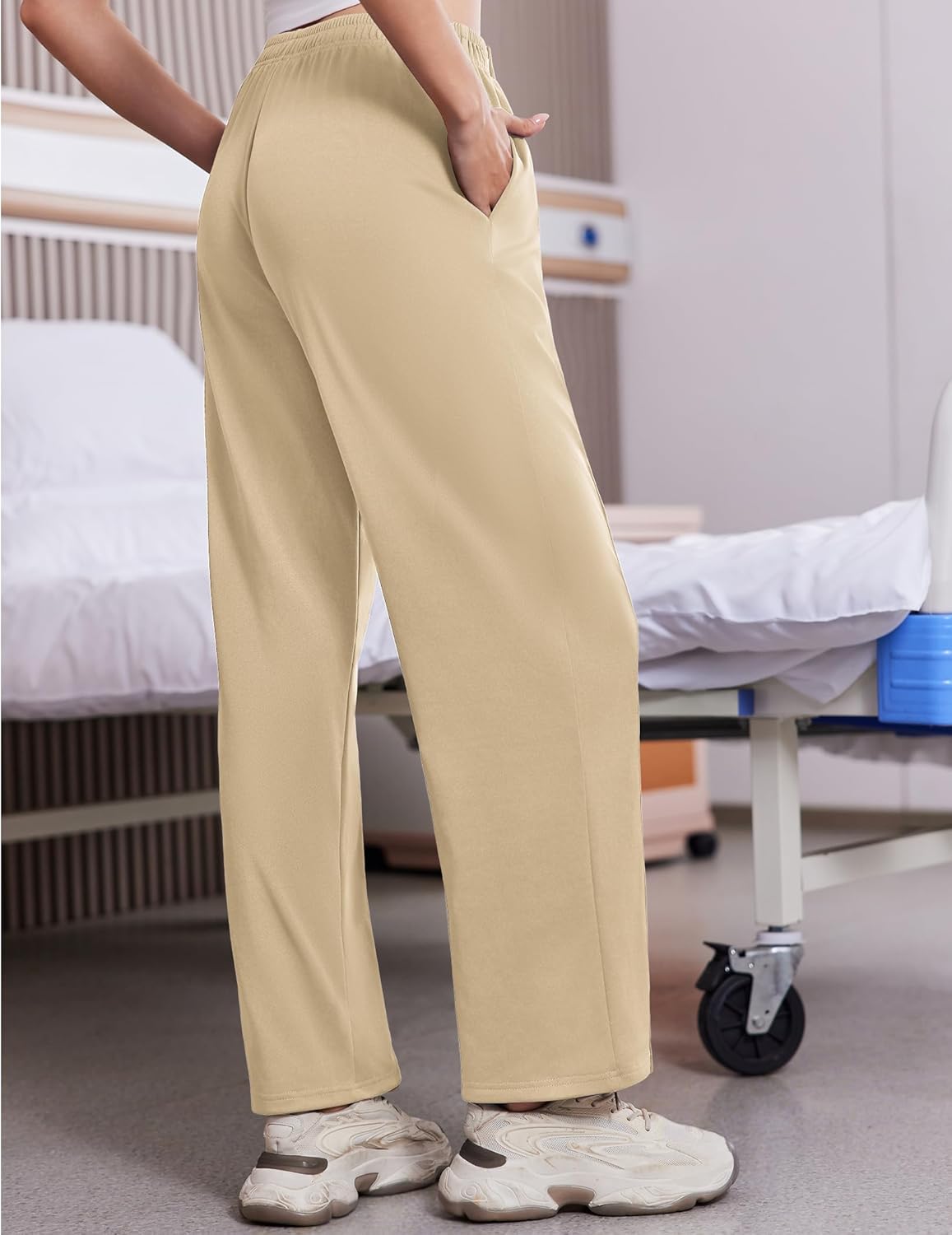 Deyeek Tear Away Pants for Women Side Slit Snap Sweatpants Loose Fit Post Surgery Casual Adaptive Clothing with Pockets - Image 2