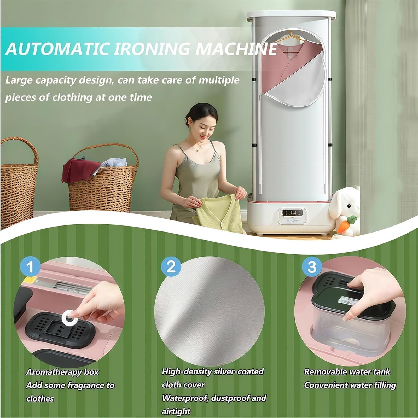 Smart Clothing Care Machine Vollautomatische Dampfbügeltrockner Faltbar mit Quick Dry Funktion