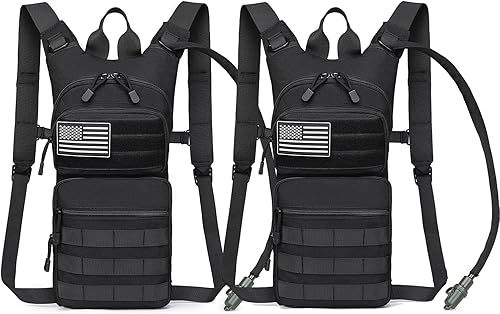 Miniatura 15 de ATBP Mochila de hidratación con aislamiento bolsa de agua con vejiga de 3 l de TPU, mochila táctica Molle de hidratación para senderismo, ciclismo,