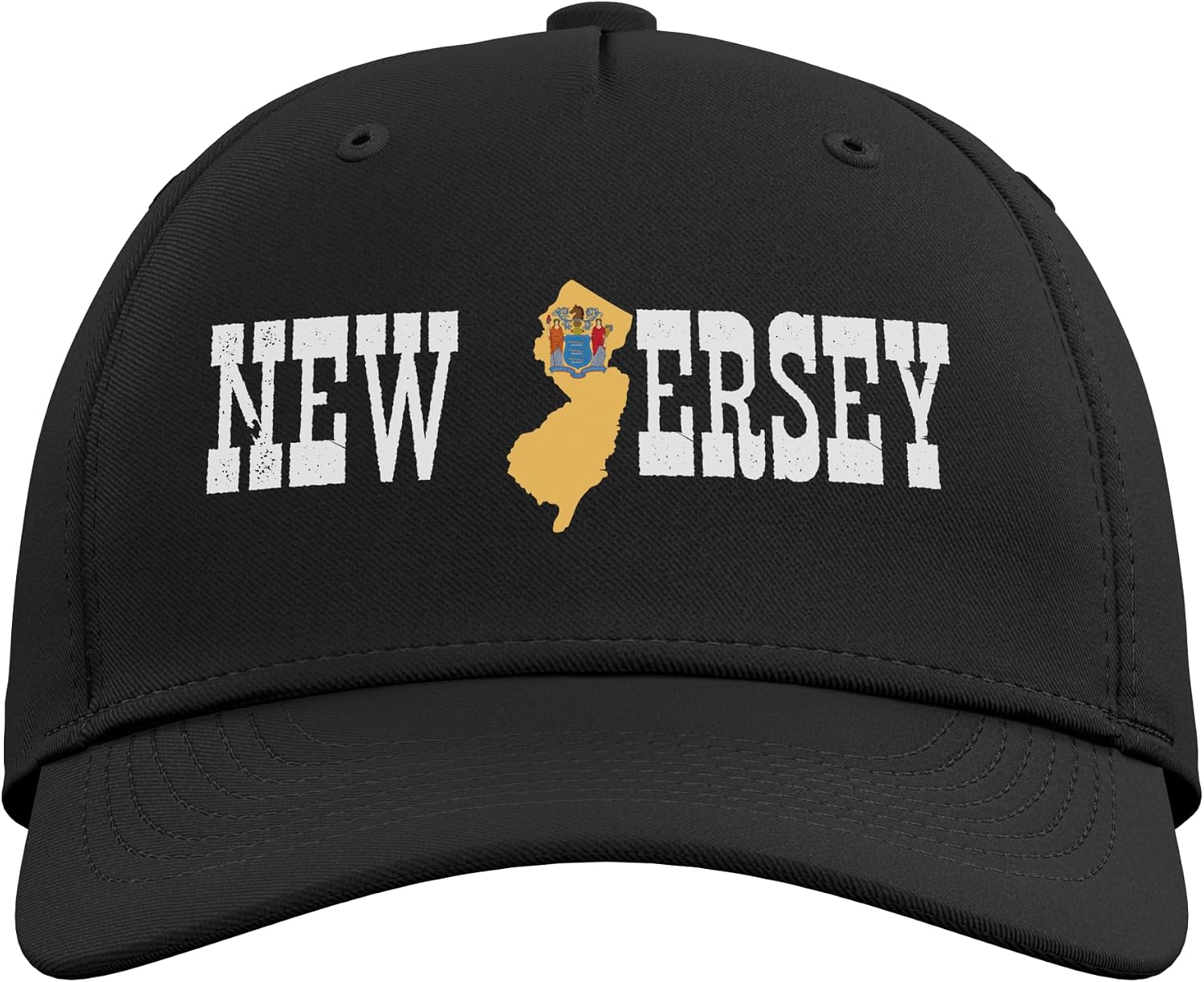 New Jersey State and New Jersey Flag Pride for New Jersey Adjustable Baseball Hat image 2