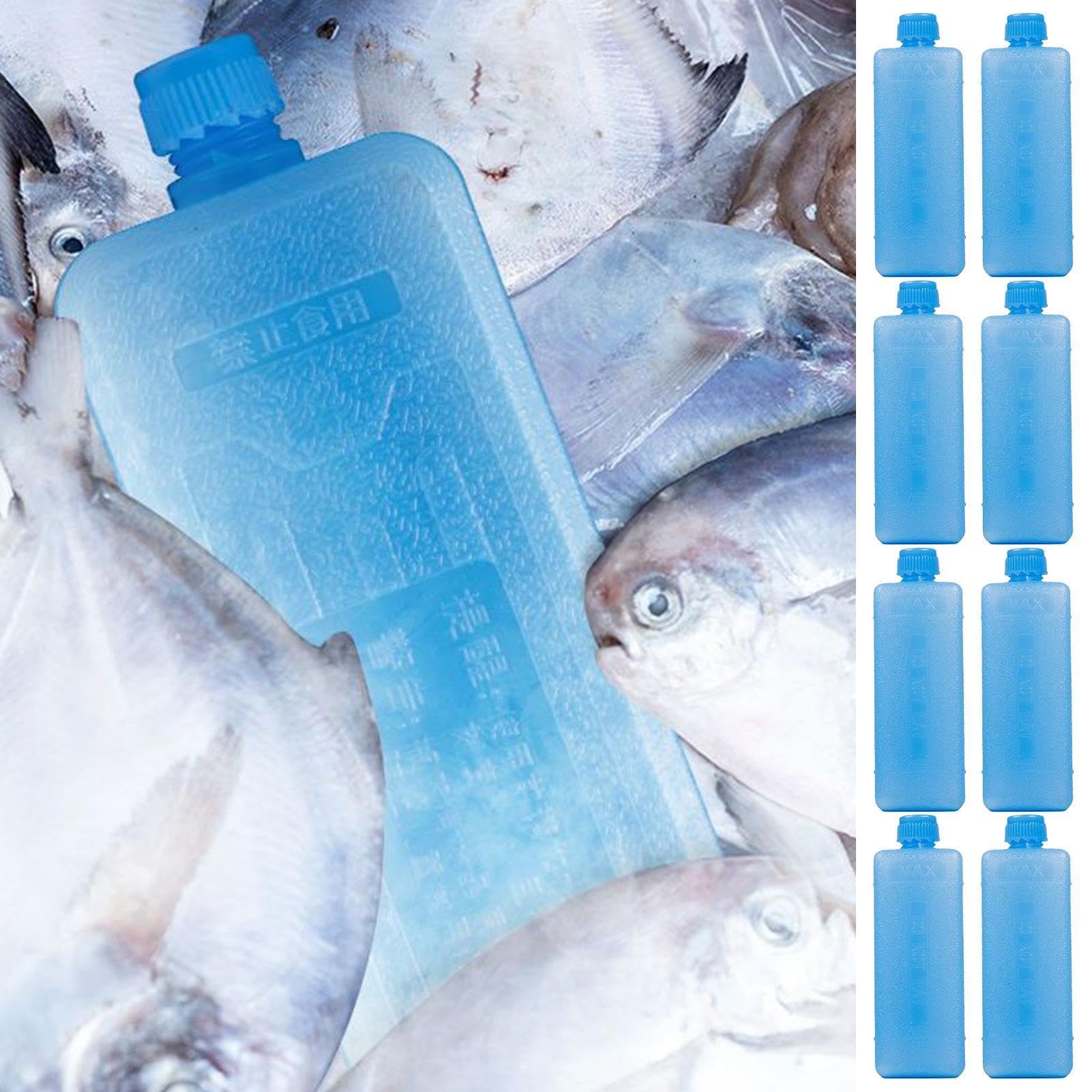 8 pezzi Ghiaccioli Per Raffrescatore, 110ml Mattonelle Ghiaccio Riutilizzabili, ventilatore aria condizionata scatola di cristallos ghiaccio, Pacchetti Refrigeranti per Uso Domestico e All'aperto