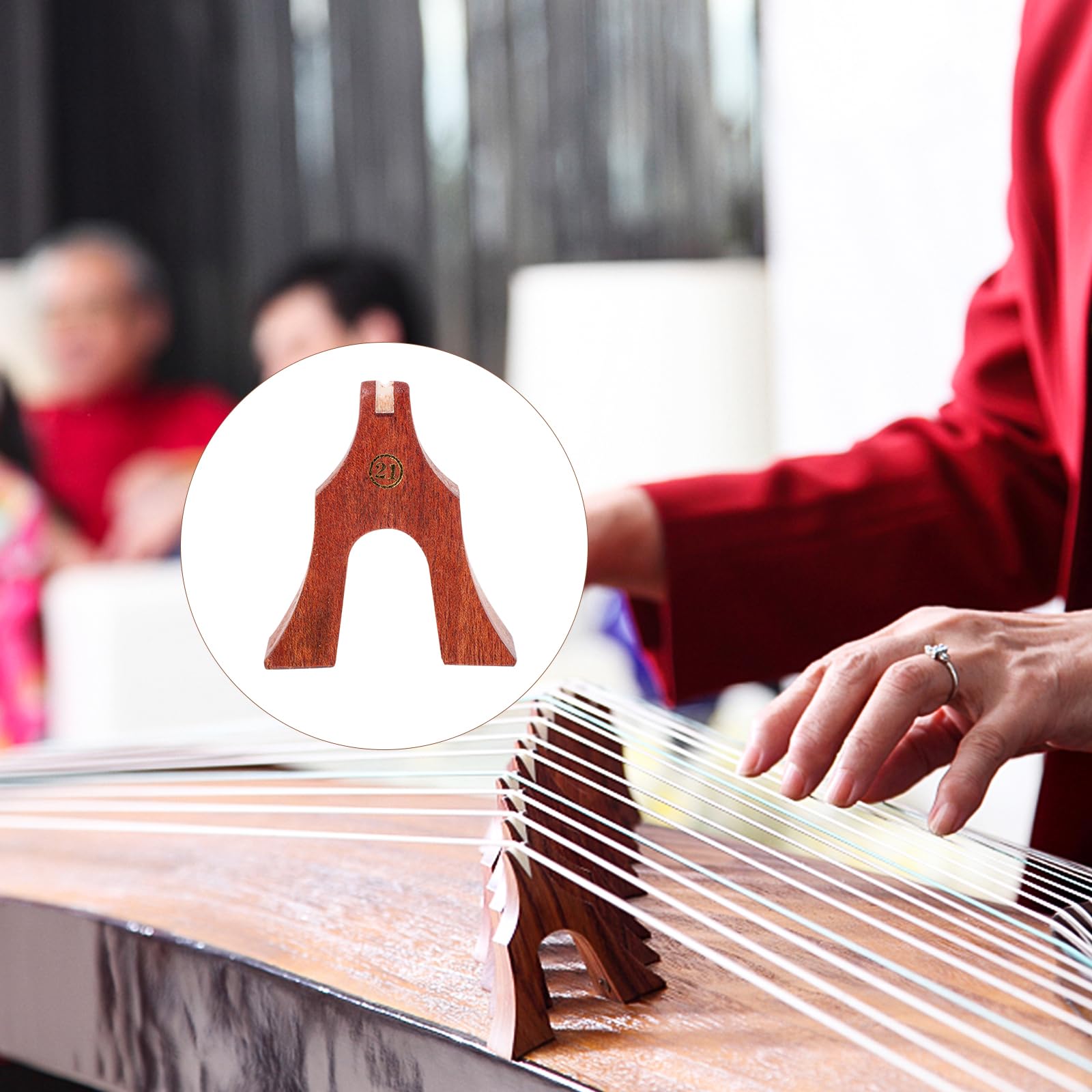 Abaodam 21pcs Light Brown Guzheng Bridges Support Pillars and Installation Accessories for Chinese Zither and Guzheng Instruments - Image 8