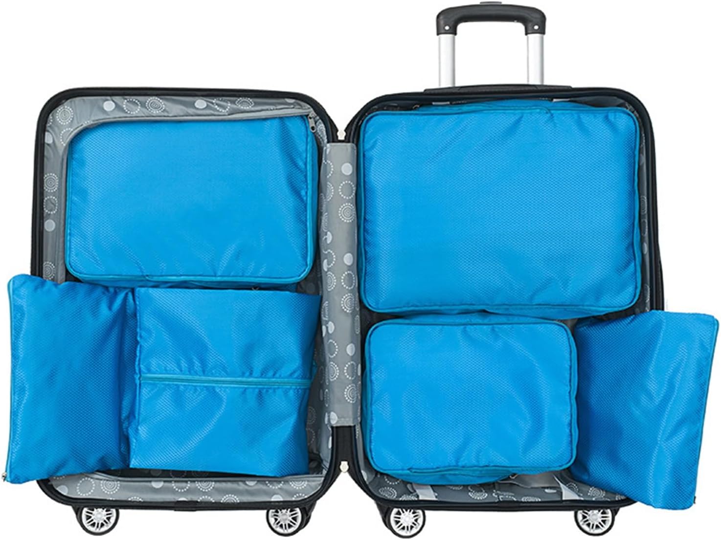 大容量収納袋 パッキングキューブ 6個 パッキングキューブ パッキングキューブ スーツケースオーガナイザー 荷物収納付き パッキング