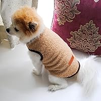 Vista 4 de Chaleco Suéter para Perro Pequeño, Pullover Cálido de Forro Polar para Clima Frío de Invierno, Chaqueta sin Mangas para Cachorro, Abrigo de Forro