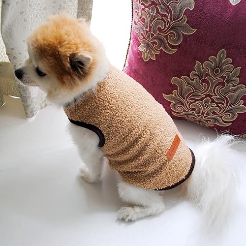 Miniatura 4 de Chaleco suéter para perro pequeño, para invierno y clima frío, chaqueta de forro polar sin mangas para cachorros, abrigo de vellón para chihuahua,
