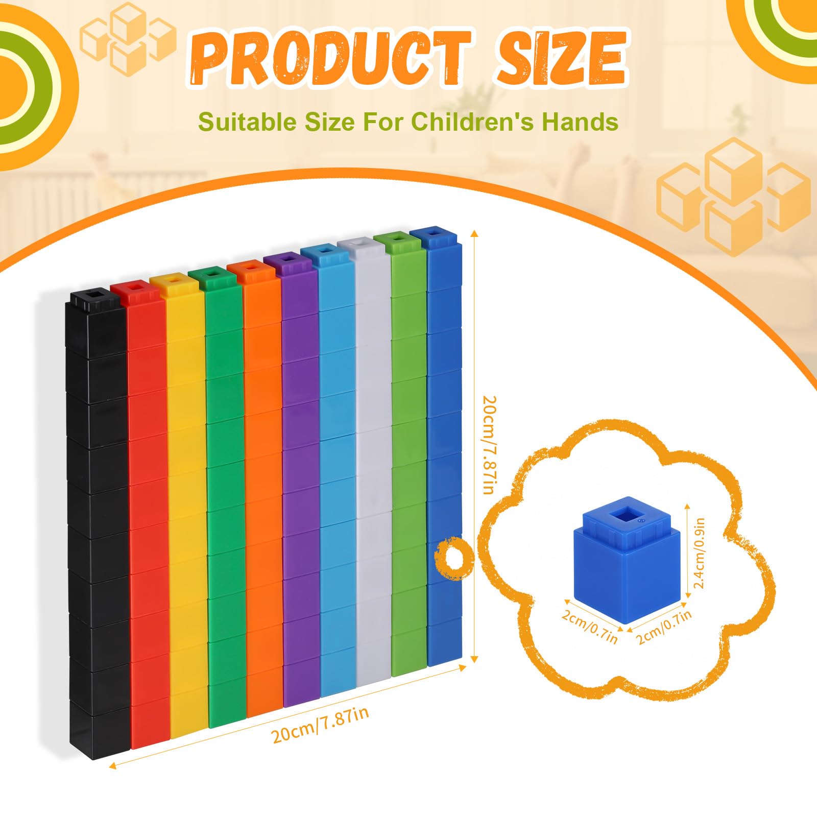 300 Pièces Cube Mathématiques, Blocs de Construction Math, Cubes a Empiler Calcul, Montessori Cube de Comptage Mathématiques Emboitables Numberblocks, Blocs de nombres pour Enfants (300pcs)