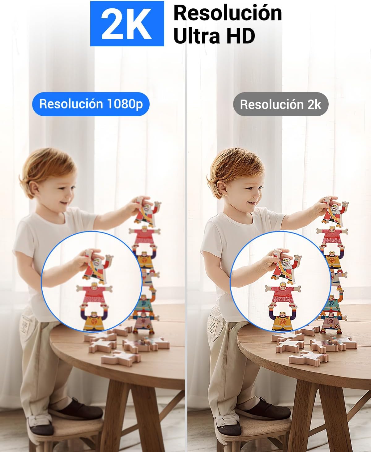 Comparison of 2K Ultra HD resolution versus 1080p resolution