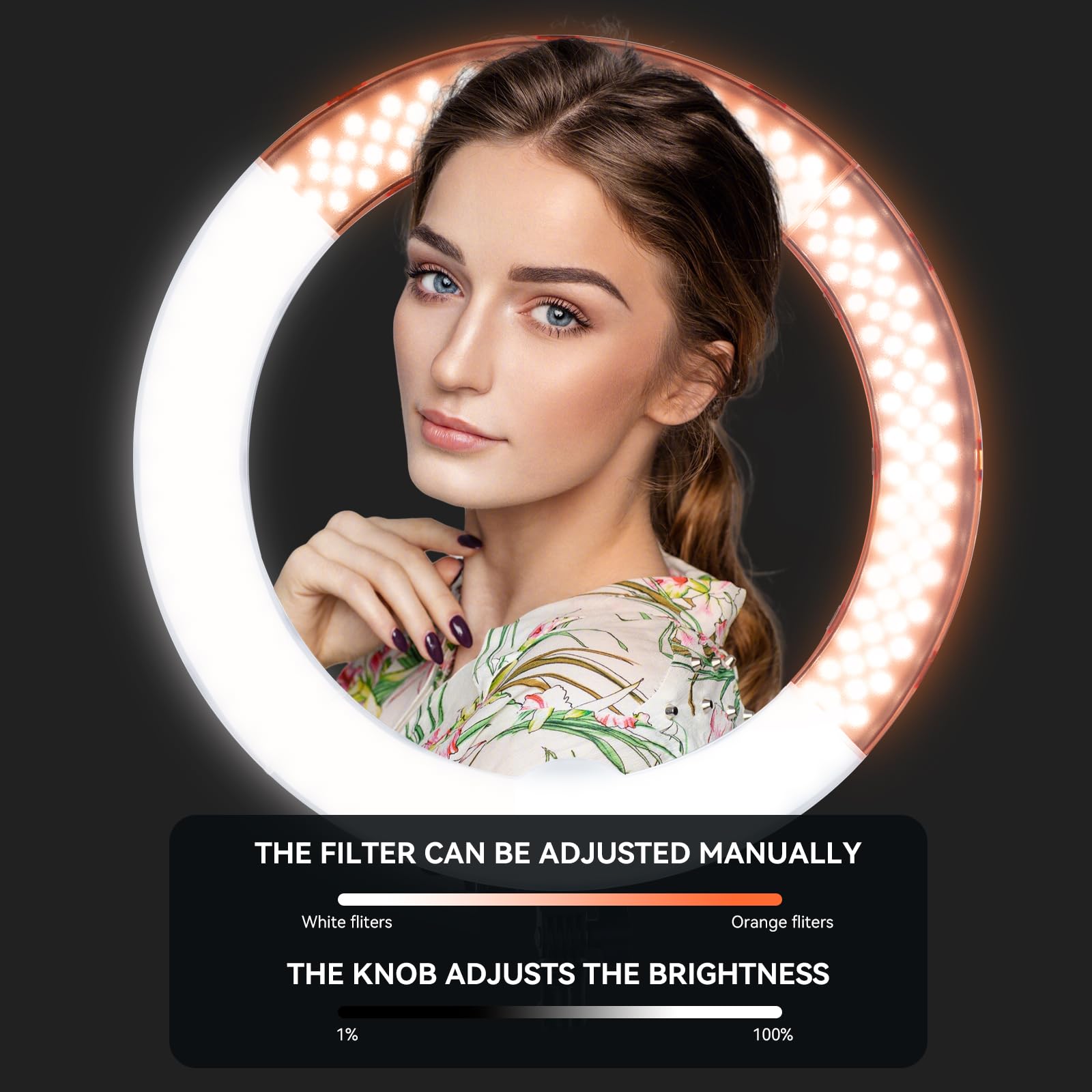 Der messblinzler langelem iii 18. "55w 5500k LED Ringlicht,die Farbe Von led-lampen， ringlicht mit stativ, Kamera für TikTok ，Salons，Self Porträt Foto, YouTube, Make up （RL18