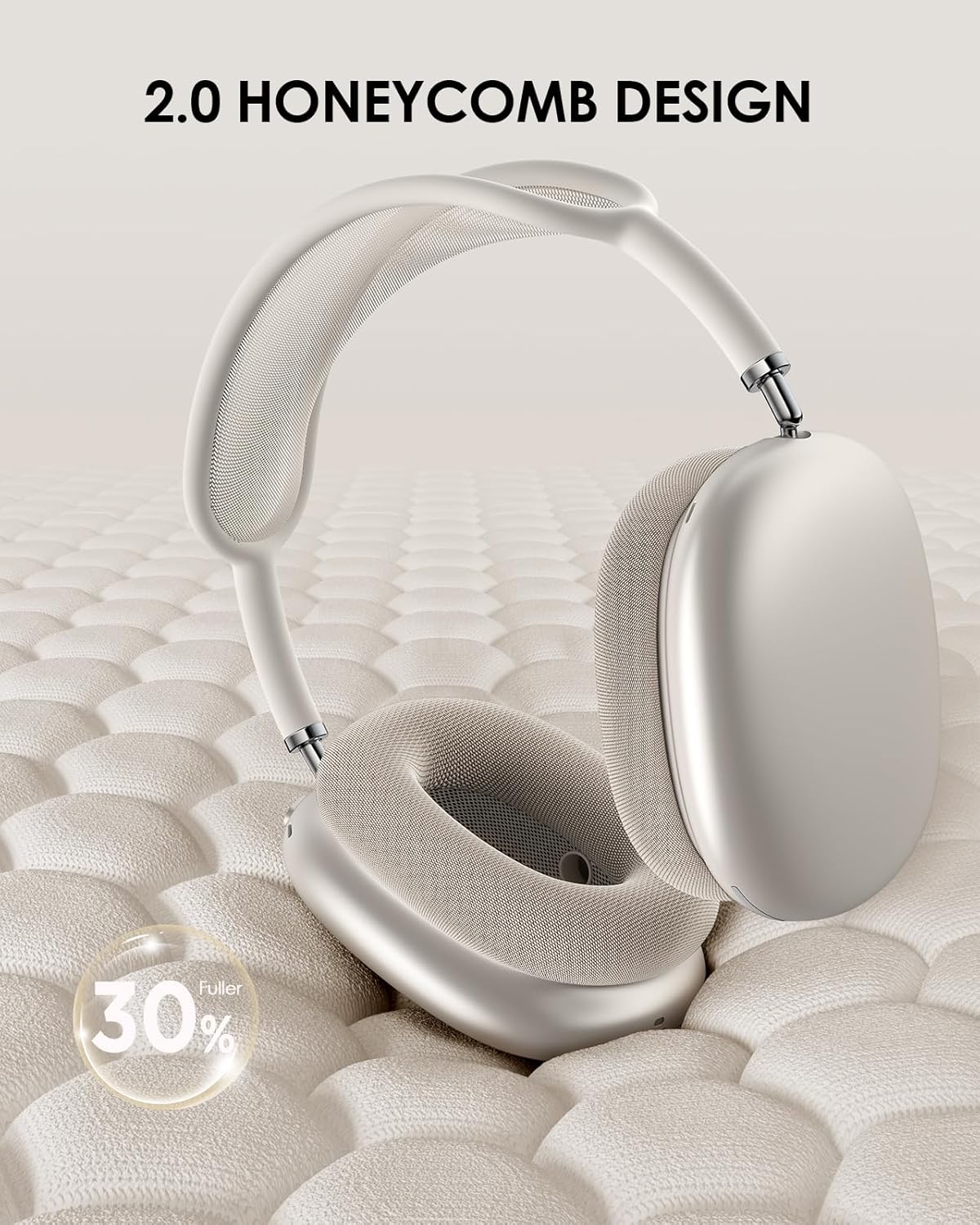 Smart Case 2.0 Slimline for AirPods Max Headphones Supports Sleep Mode, AirPods Max Accessories, Upgrade Anti-Scratch Portable Carry Travel Bag (Starlight)