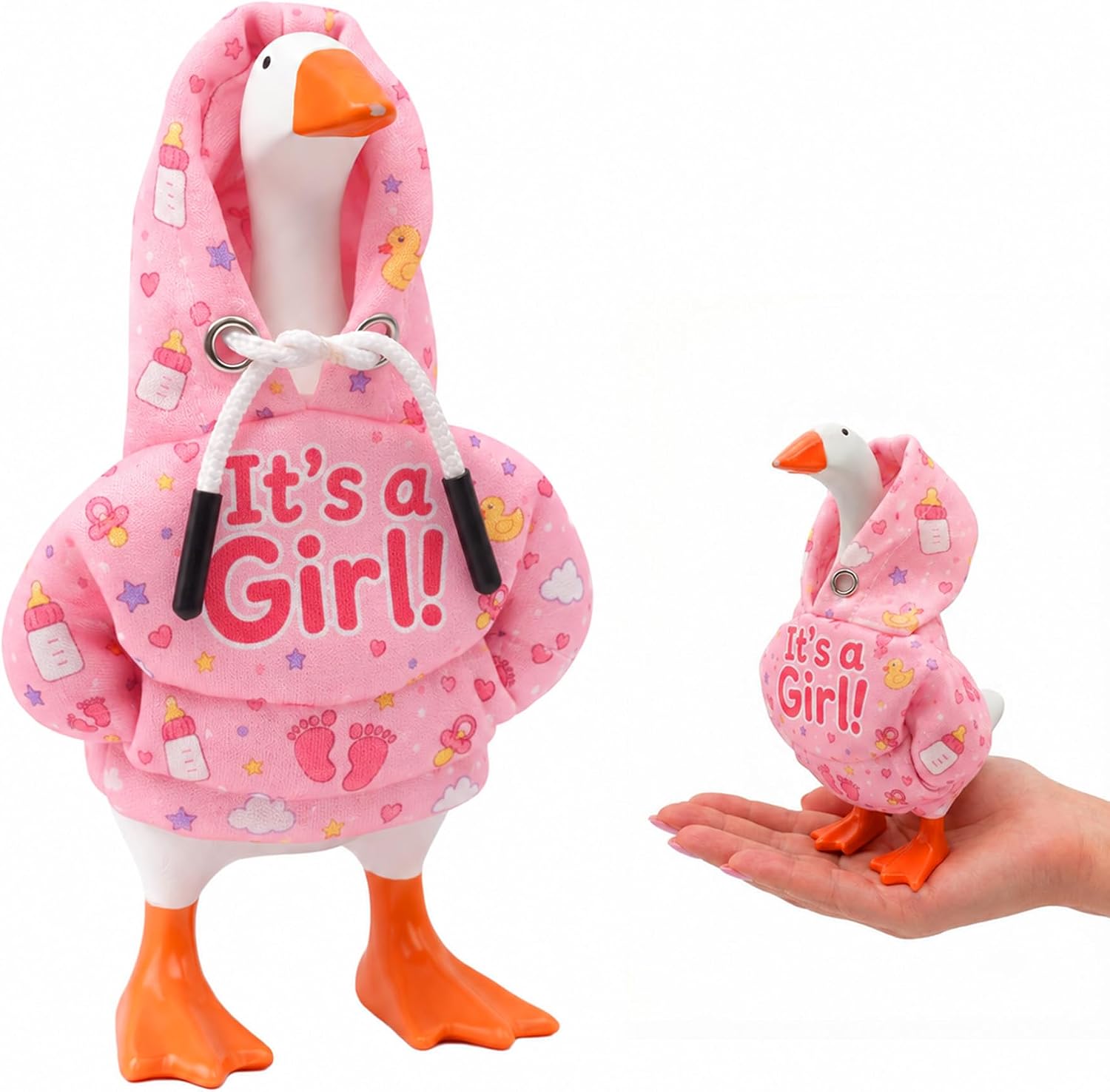 7 Inch Desk Goose Outfit Hoodie Desk Goose Clothes for Magnetic Goose Statue Tabletop Decor (Purple)