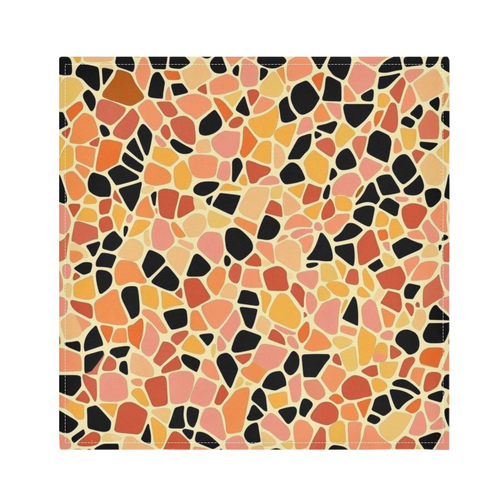 Ttgoth Terrazzo Cloth Napkin Set of 4 Washable & Reusable Dinner Napkins for Dining Table, Banquets, Wedding, Party, 50x50 cm