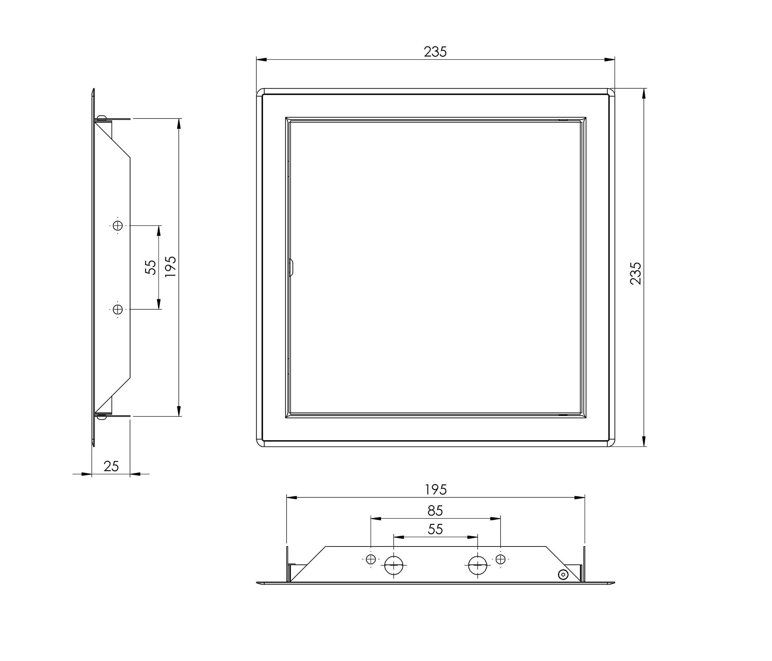 Sportello Di Ispezione 200x200 Mm In Metallo Verniciato Bianco - Per Accesso A Impianti Idraulici Ed Elettrici - Foto 2