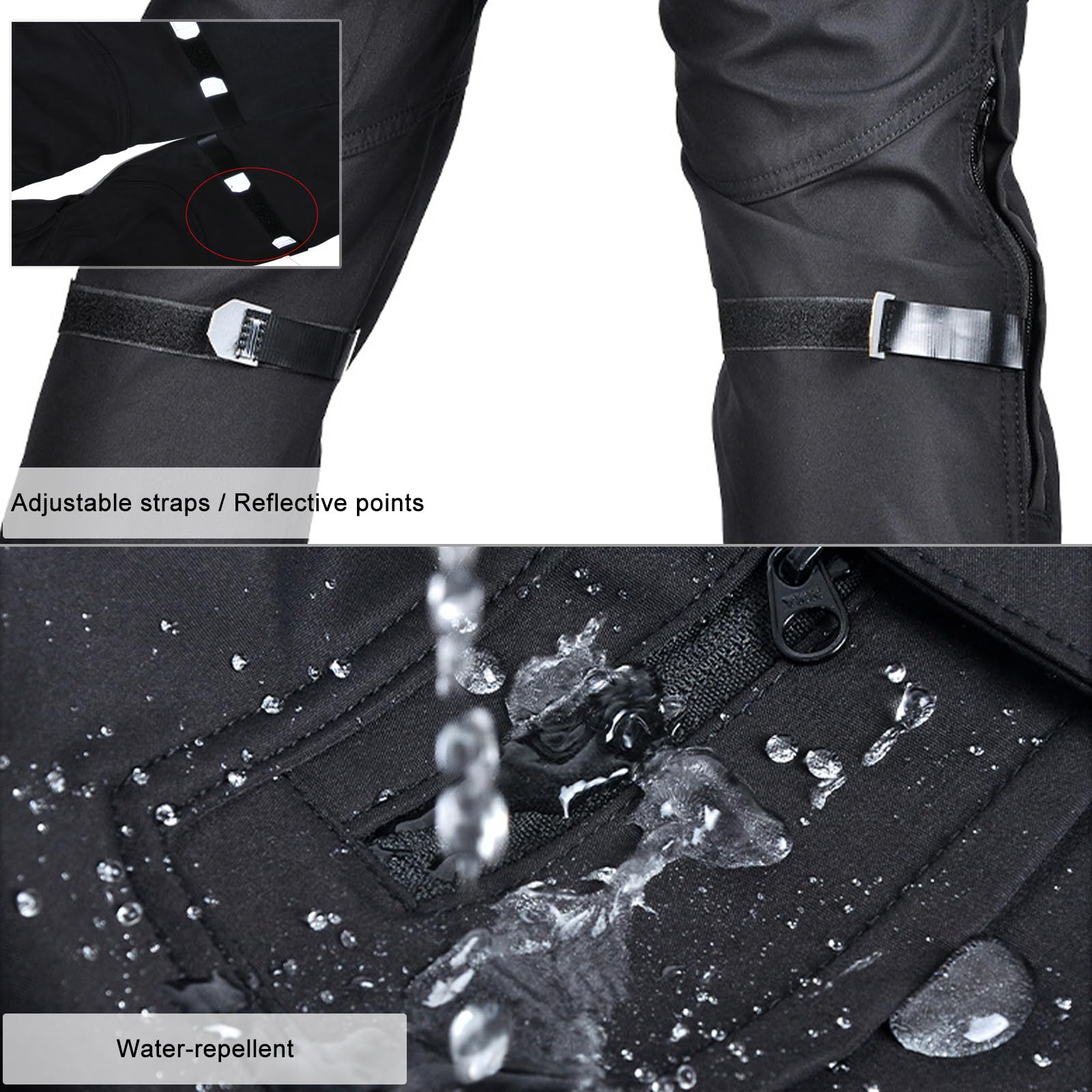 Pantalon Moto Femme Déperlant Coupe-Vent Respirant Taille Haute avec Poches d'Armure pour Motard Motocross Racing Conduite Tourisme