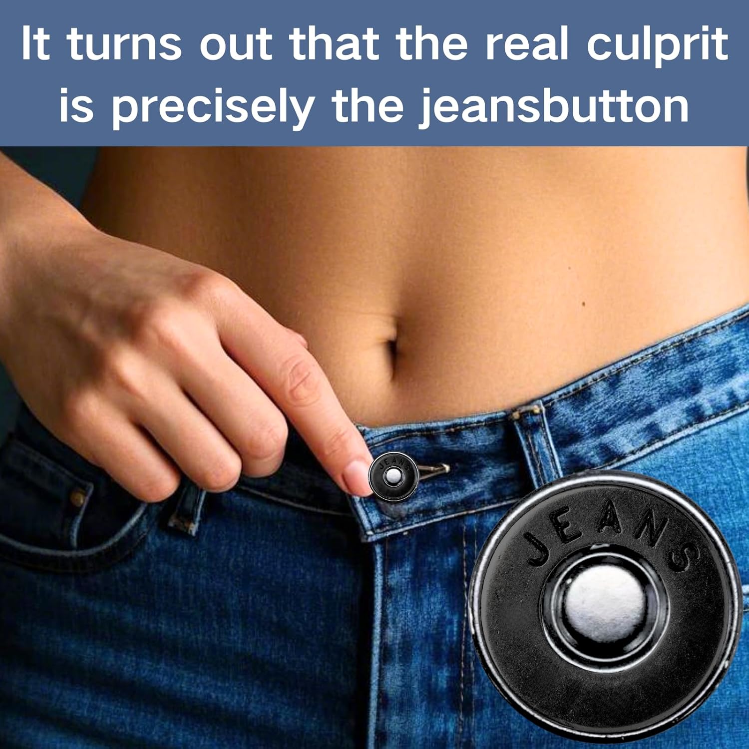 PEARLY JUN Button Covers for Women Men, Black Large 6Pcs Silicone Prevent Shirt Holes for Jeans Buttons - Image 3