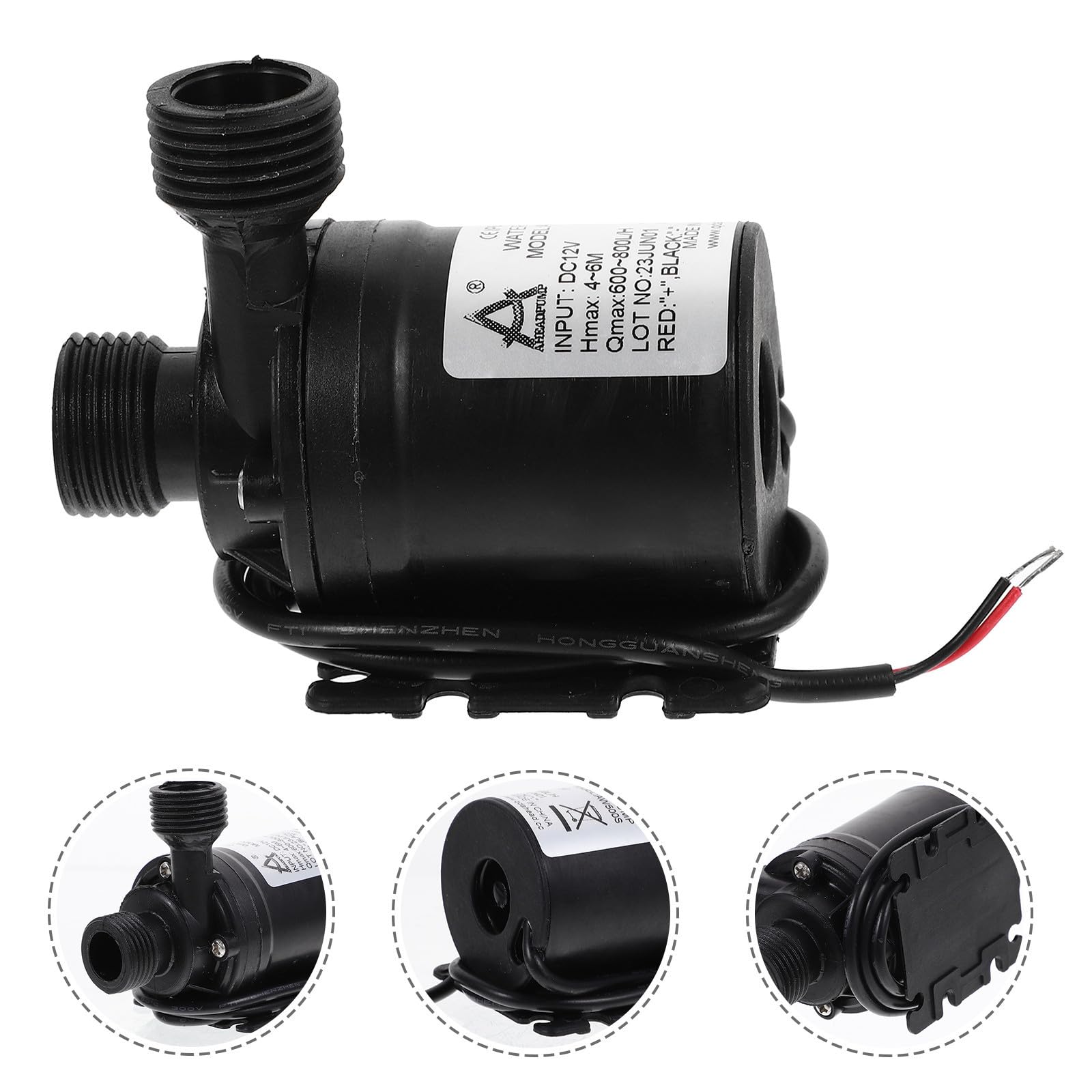 INOOMP Bomba de Agua Sumergible sin Escobillas Paquete de 2 Piezas de Plástico 800l/h Funcionamiento Estable y Fiable para Piscina y Fuente Adecuado para Decoracion Verano