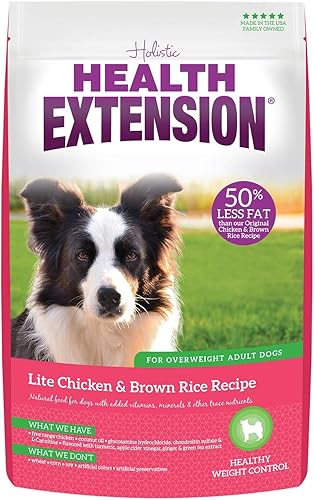 Health Extension Alimento seco para perros con control de peso, alimento natural para perros adultos con sobrepeso con vitaminas y minerales