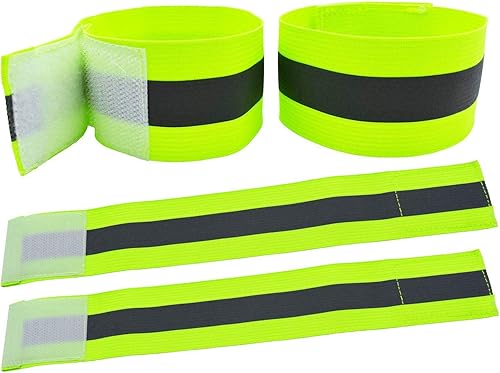 Miniatura 8 de Amnquerxus alta visibilidad reflectante noche corriendo caminando elástico correas de tobillo bandas de seguridad para ciclismo caminar correr
