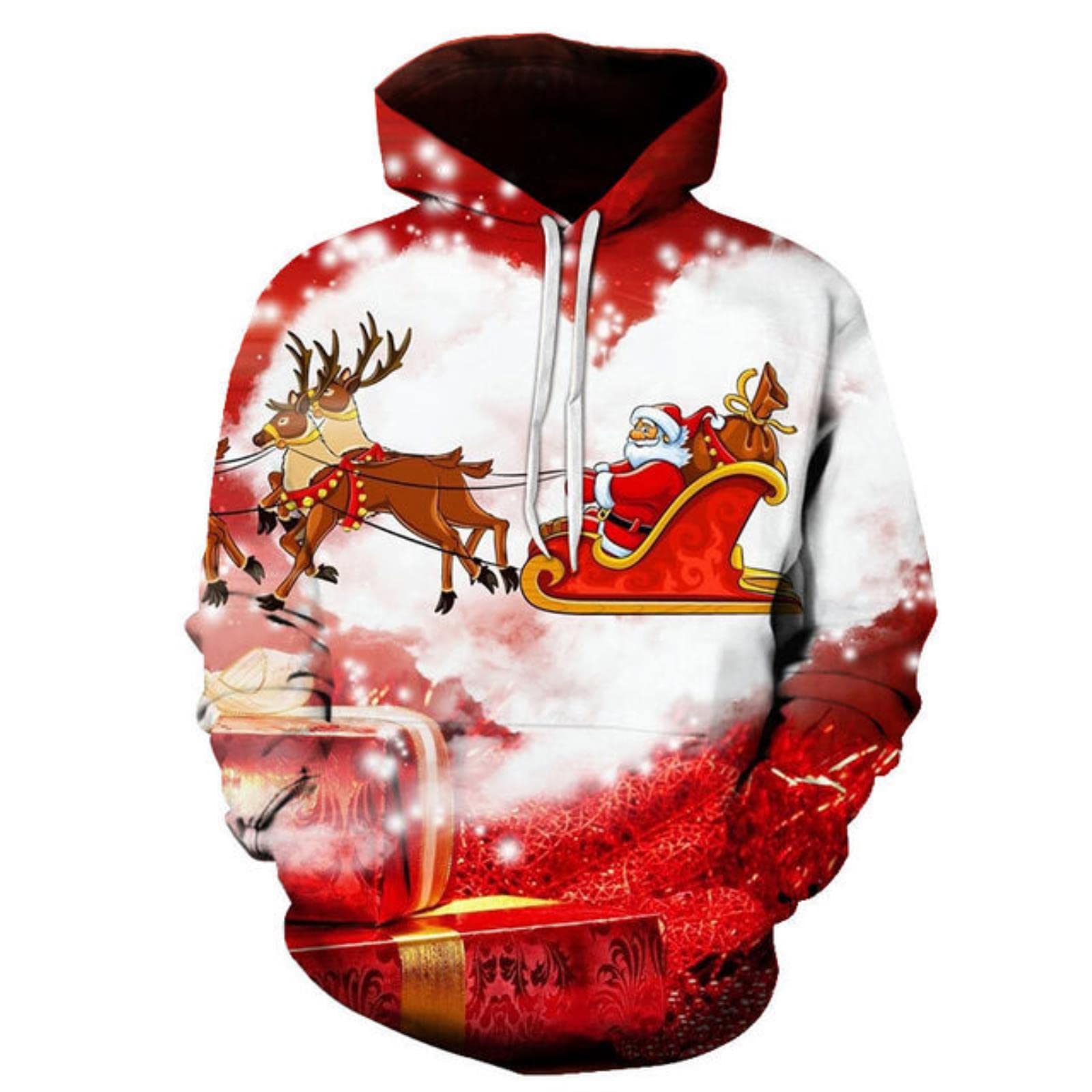 Chien vêtements automne col rond 2XL contre le froid de Noël hoodies imprimé