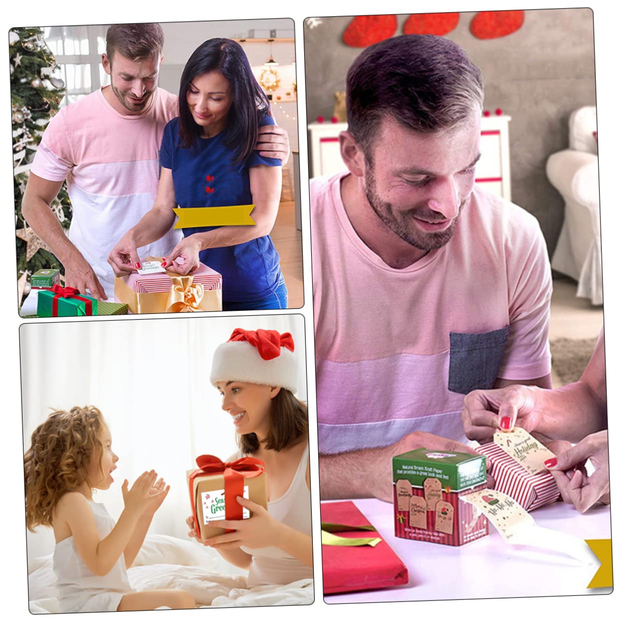 Lurrose 3 Rollen Selbstklebende Etiketten Weihnachtsetiketten Aufkleber Umschlagetiketten Weihnachtsetiketten Aufkleber Weihnachts Weihnachts Namensschilder