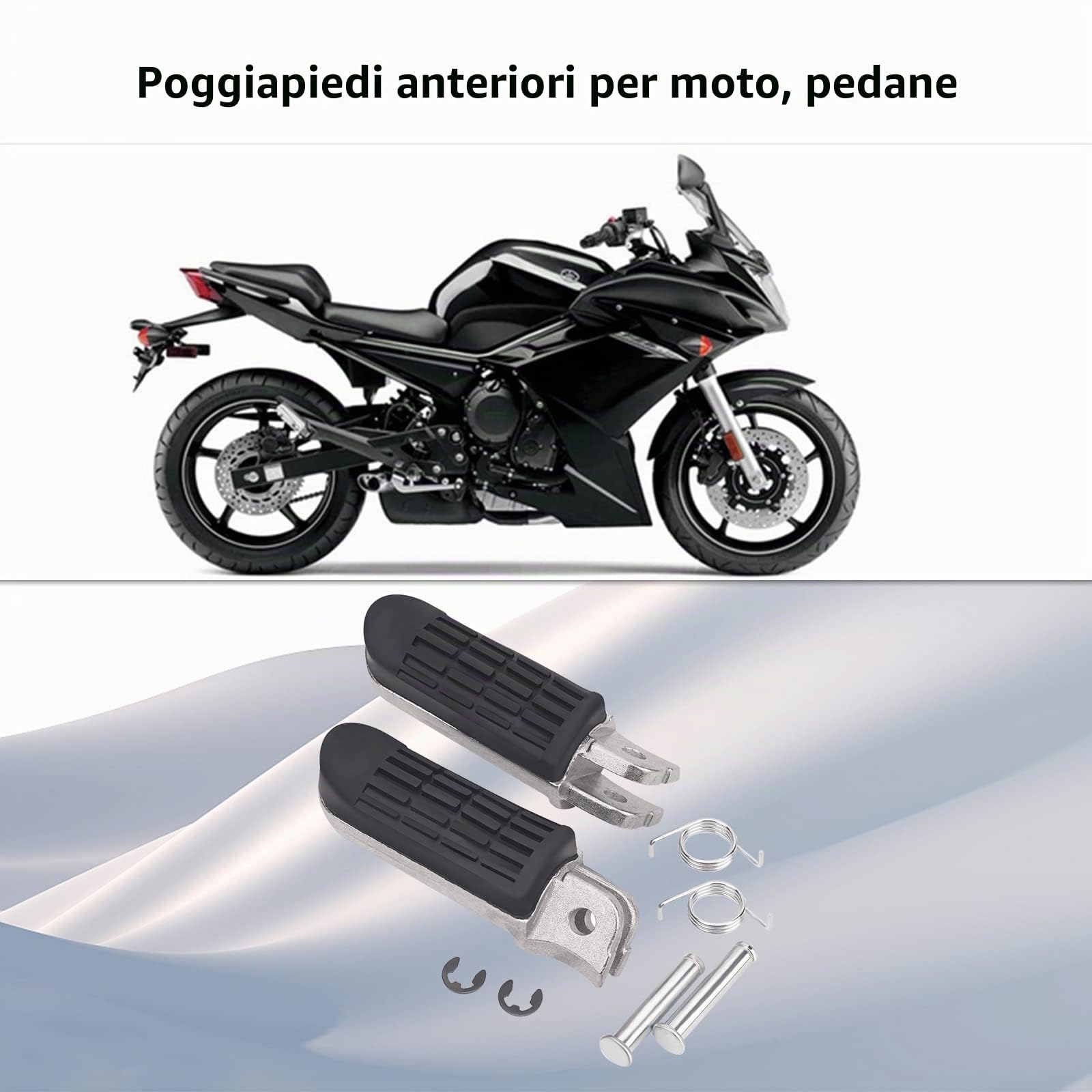 AHL Motocicletta Pedane Poggiapiedi anteriore frontale per Honda CB600F Hornet S 2000-2002/CB750F Seven Fifty 1992-2003/CB900F CB919 Hornet 2002-2007/CB1000F 1993-1996