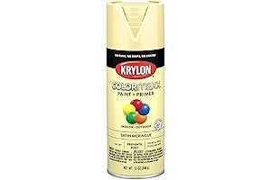 Krylon Spray Paint and Primer for Wood - Satin Meringue Yellow