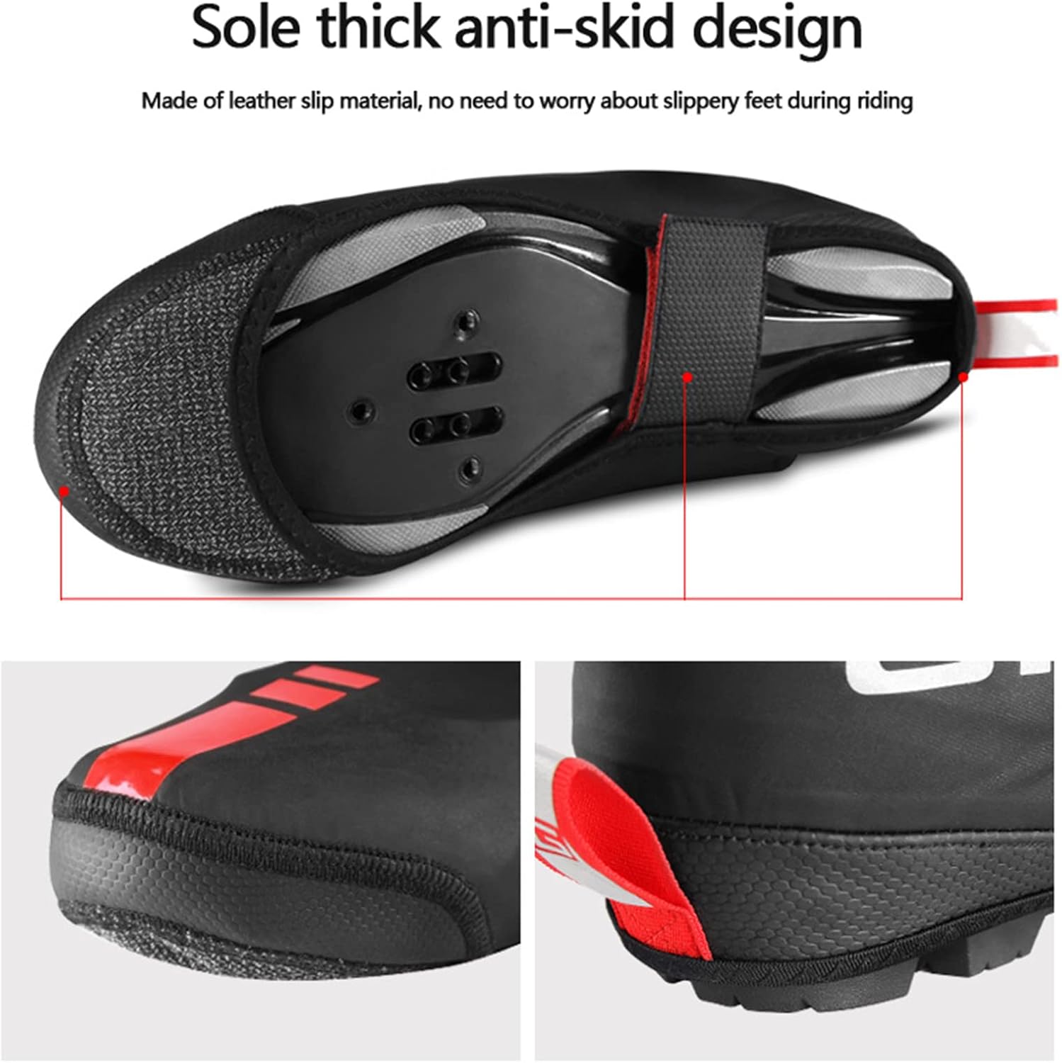 Cycling Shoe Covers Waterproof Dustproof Boot Covers Winter Outdoor Sports Warm Thermal Cycling Overshoes Road/Mountain Bike Booties