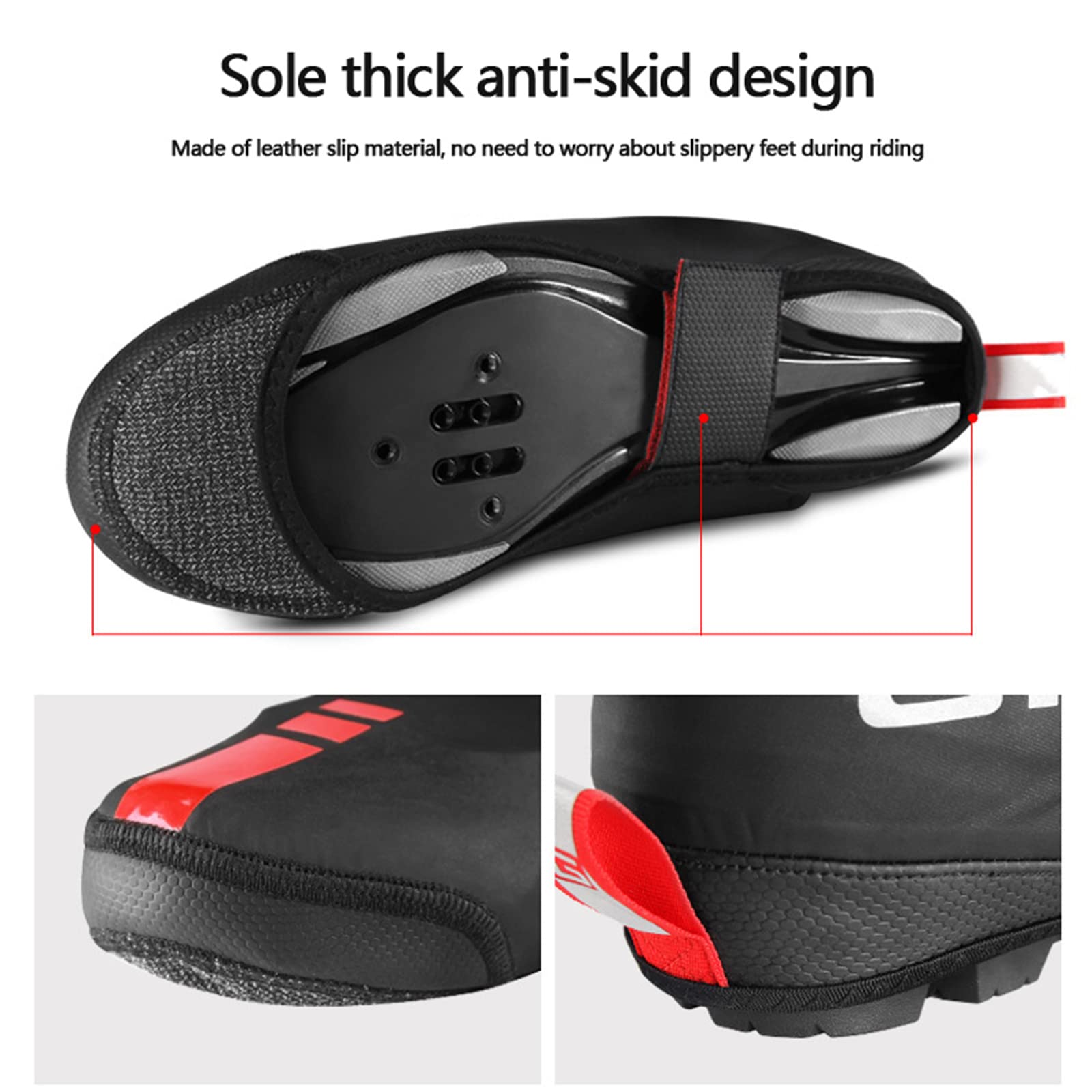Cubrezapatillas de Ciclismo Fundas para Botas Impermeables a Prueba de Polvo Invierno Deportes al Aire Libre Cálido Térmico Cubrezapatillas de Ciclismo Botines de Bicicleta de Carretera/Montaña