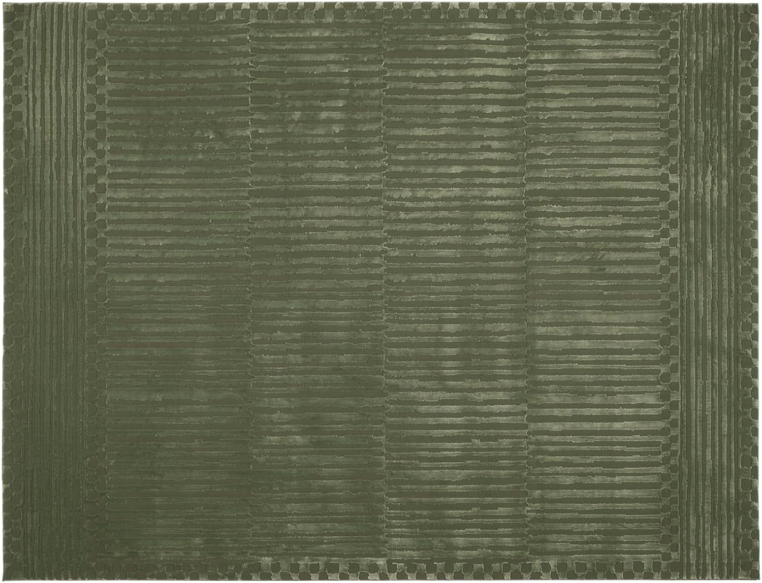 Soloba 7'10"x10' Washable Area Rug for Living Room Bedroom - 100% Recycled Oeko-TEX Certified, Medium Pile, Green