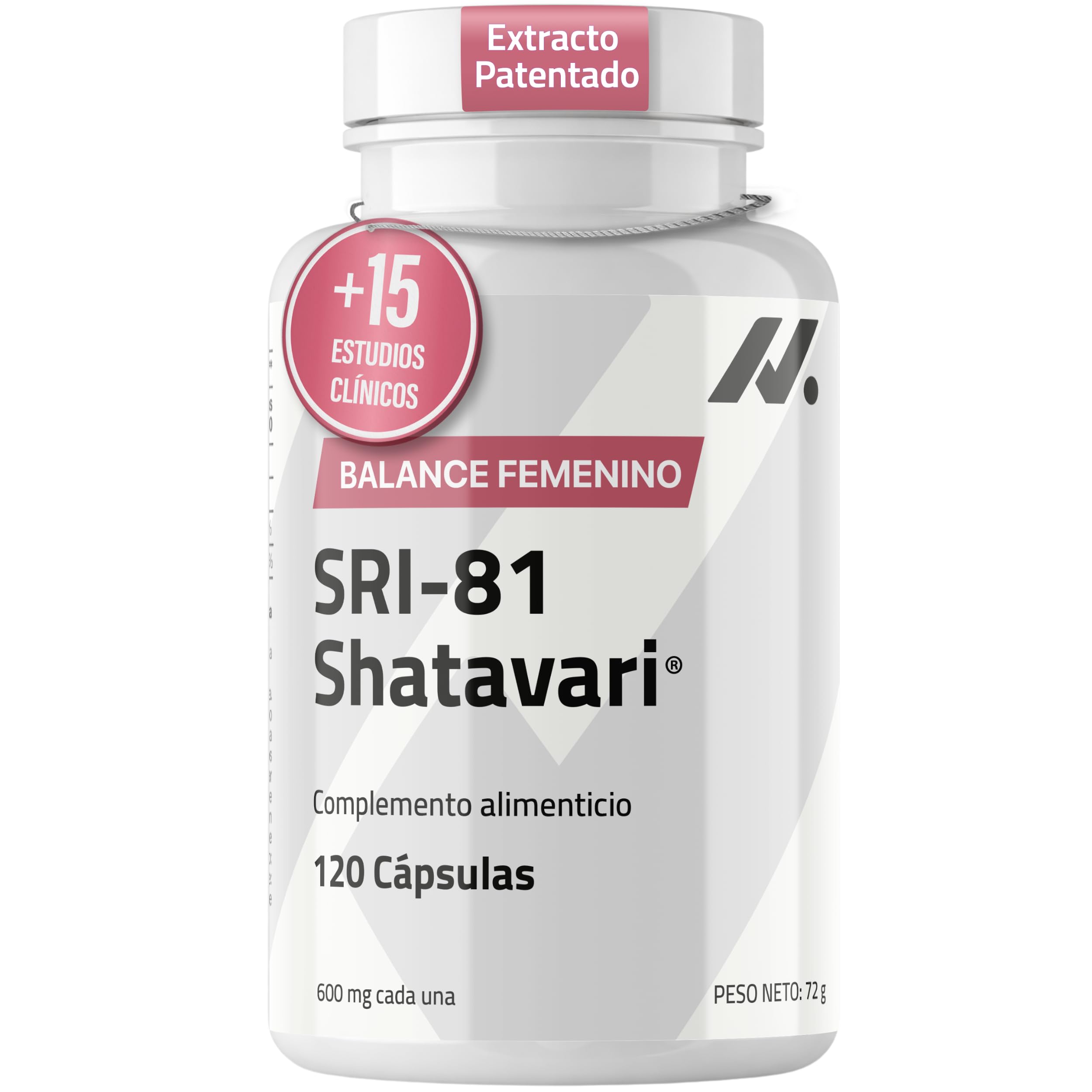 Shatavari SRI-81 Mujer | Equilibrio y Vitalidad Femenina en Cada Ciclo | Con Vitamina B6 y Zinc | Extracto Estandarizado >10% Shatavarinas HPLC | Vegano Sin Gluten o Lactosa | Nyvos 120 Cápsulas