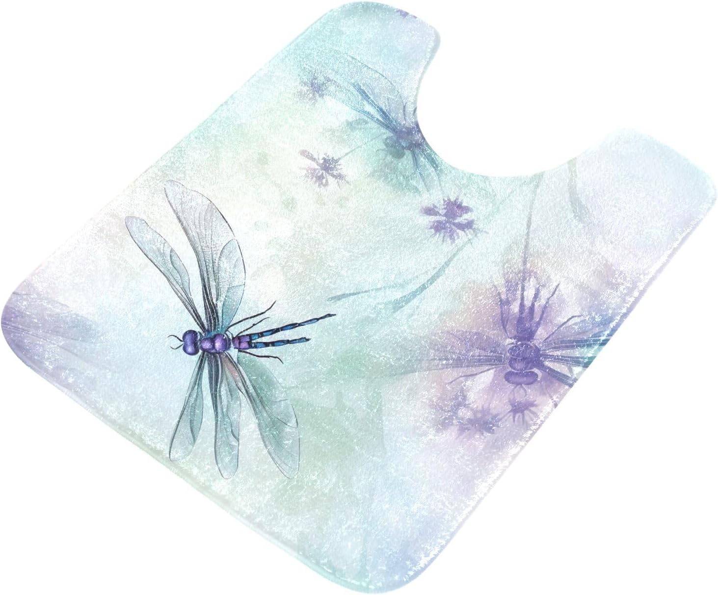 Dragonflies Bathroom Rugs Set 2 Piece - Ultra Soft Bath Mat Non Slip Toilet Mat Absorbent Plush Shaggy Bath Rugs for Tub, Shower, Bath Room, Machine Wash