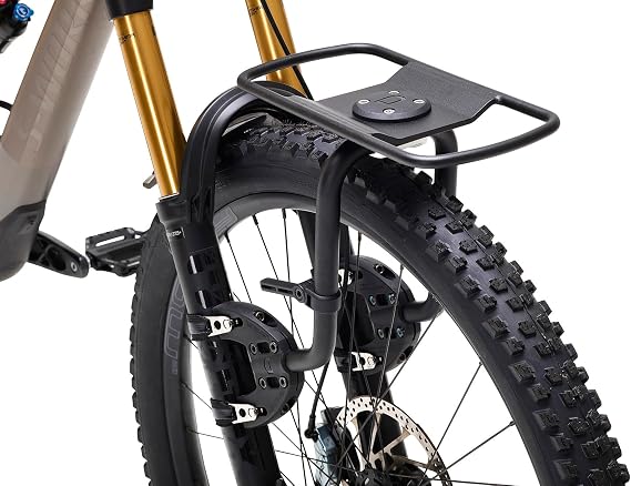 AEROE Spider Front Rack, Easy Install on Front Forks, Fits All Mountain Bikes incl. E MTB and Electric Bikes, Bike Cargo Rack Can Carry Any Type of Luggage, Dry Bag or Tent or Panniers up to 35lbs