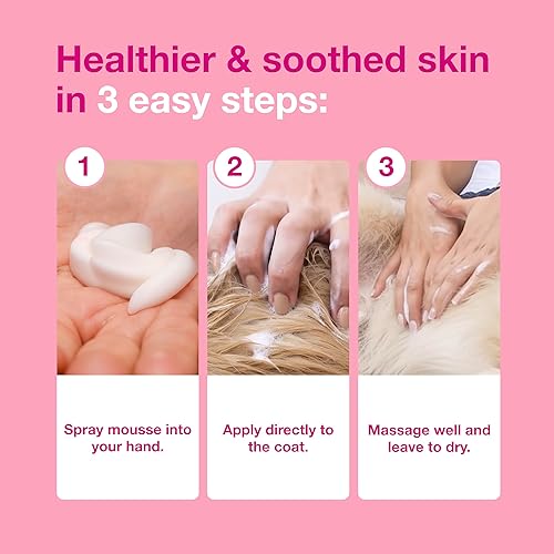 Miniatura 6 de Douxo S3 Calm Mousse, Contiene 0.75% Ophytrium, Calmante, Para Piel Con Picazón, Irritación o Alergia, Para Perros y Gatos, 5.1 fl. oz. (150mL)