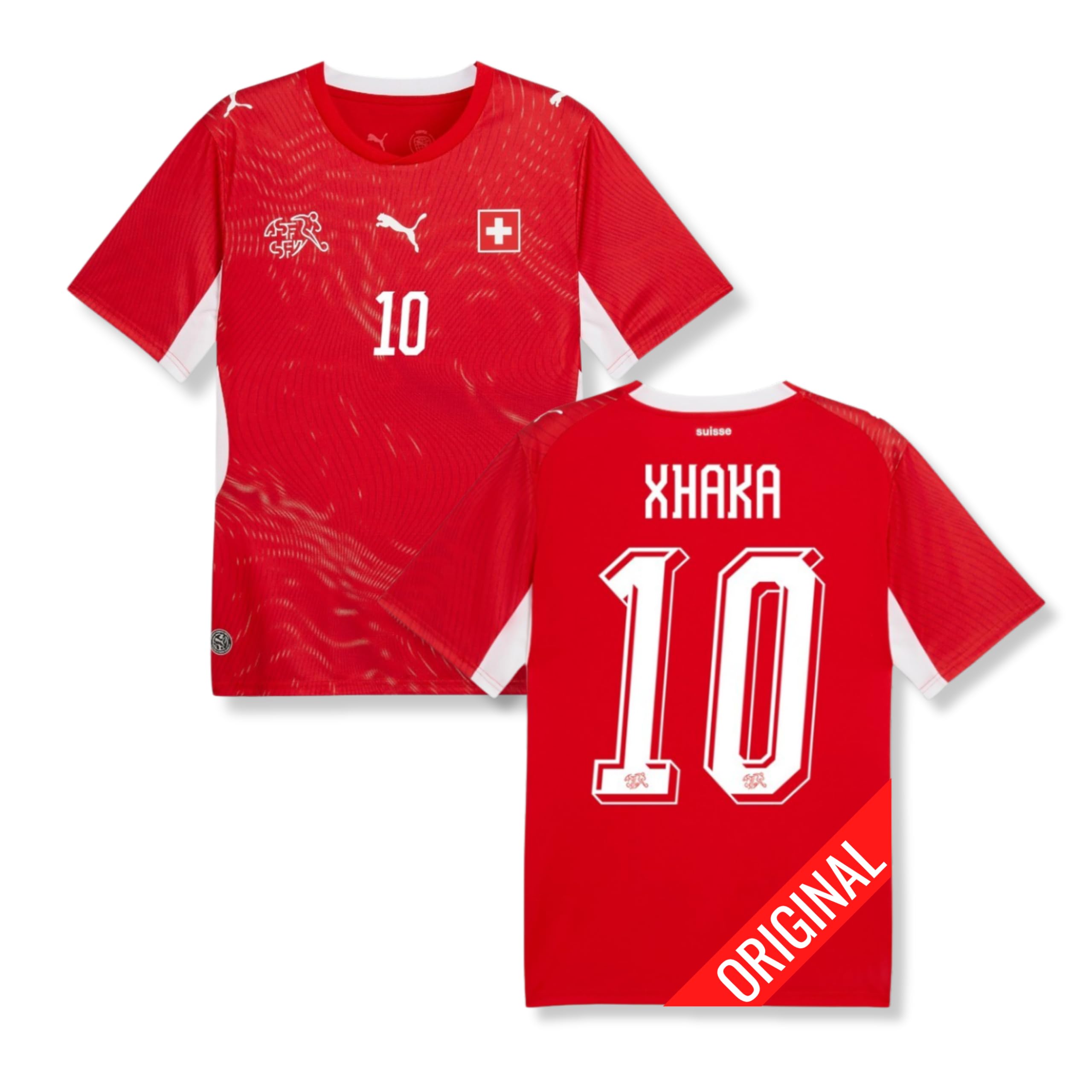 PUMA Original SFV Schweiz Trikot Herren [Home WM 2026] Offizielles Schweiz Trikot [Spieler oder Personalisiert] Fussball Weltmeisterschaft [WM 26] Nationalmannschaft Jersey
