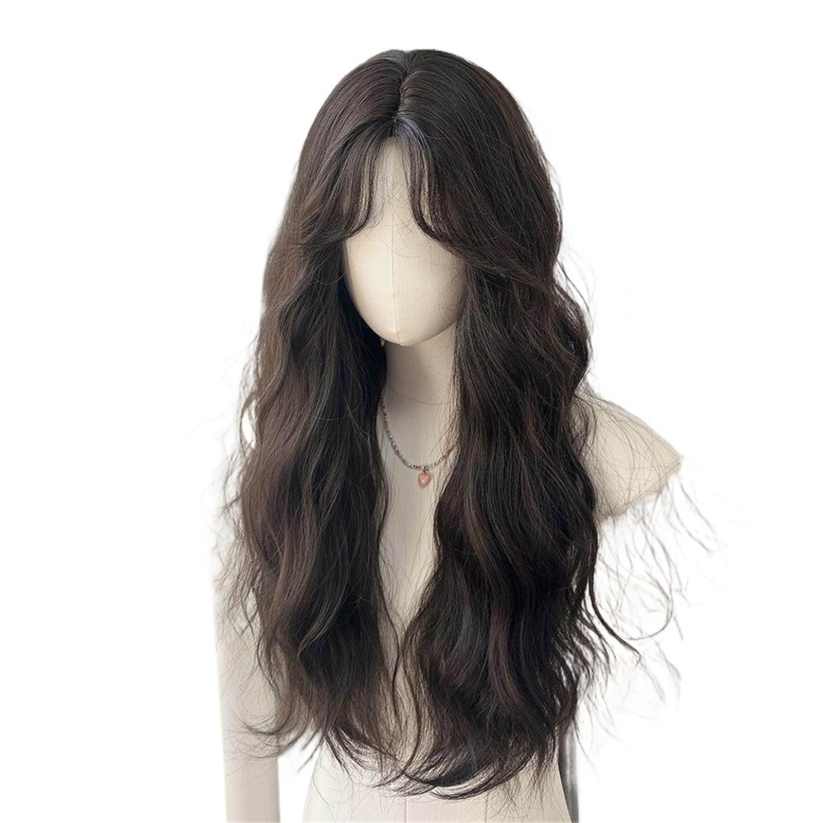 Libangrong-888 One Color Wigs Water Ripple Long Curly Hair Wig Is More Suitable For Daily Commuting Natural Wig