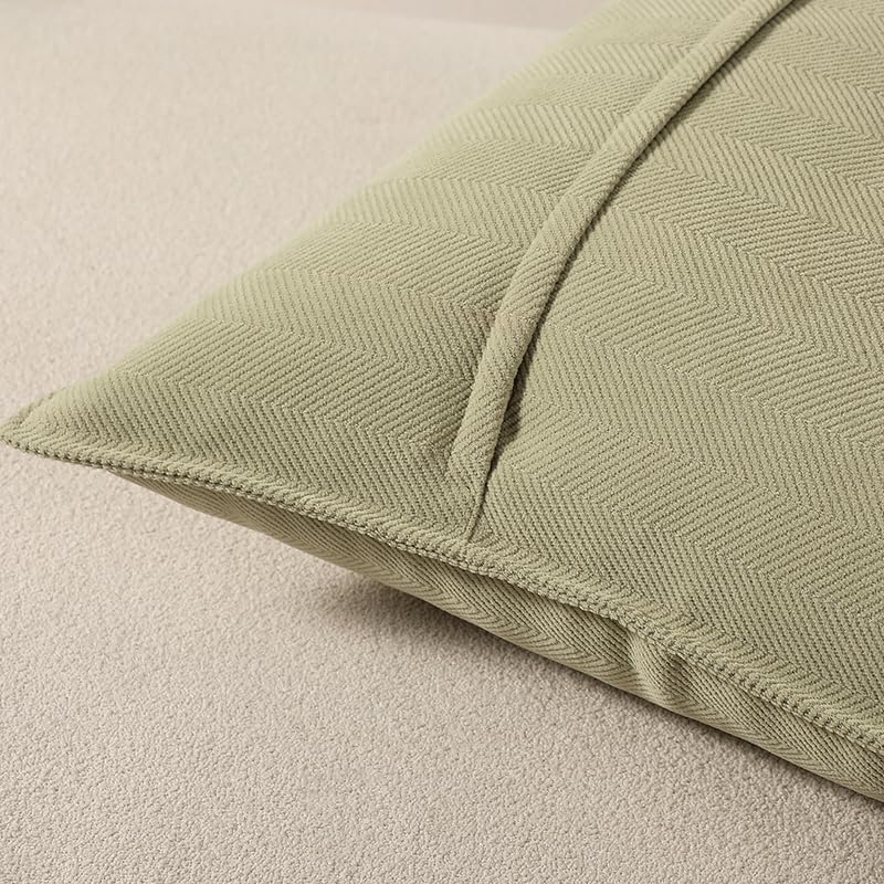 Mrcrypos Green Sage Pillow Covers 18X18 Inch Soft Chenille Luxurious Couch Pillow Cover Farmhouse Cushion Cover for Sofa Living Room Bedroom Home Decor - Image 3