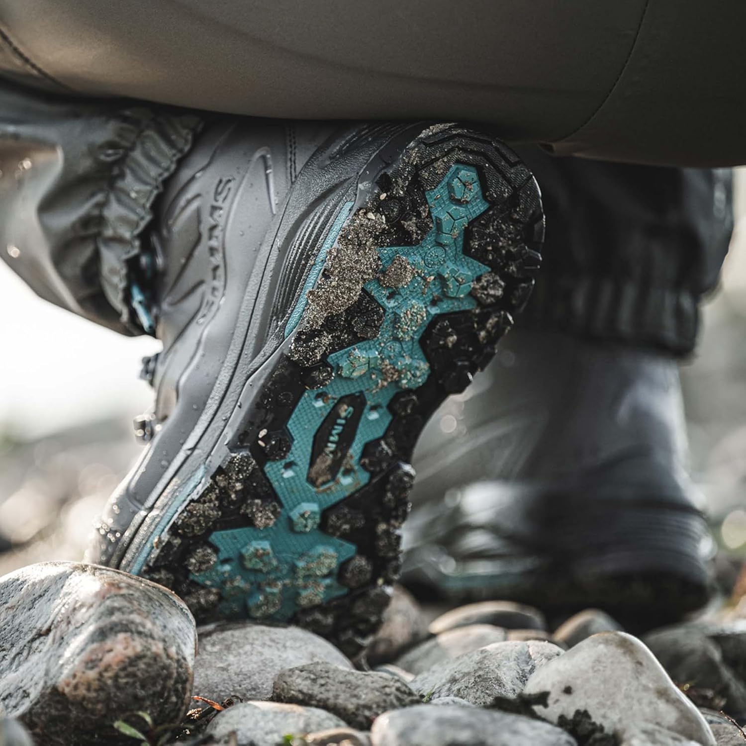 Simms Women's Freestone Wading Boots - Durable Rubber Bottom Boots with Enhanced Traction, Protective Toe Cap, Ideal for Stream & River Fishing (Slate, 7)