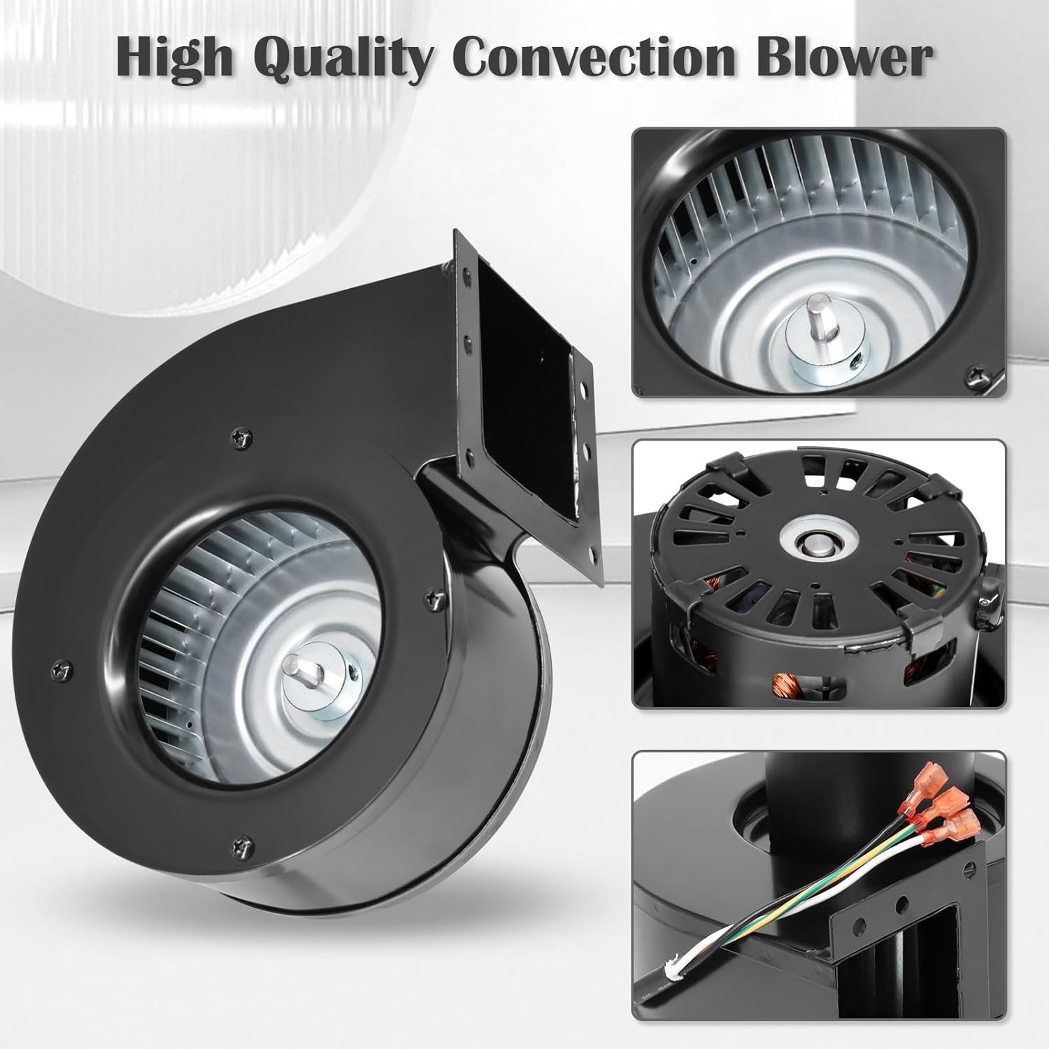 Convection Blower Fan for Harman P68 P43 P61 P38 P61A Advance, Accentra 52i Pellet Stoves, 3-21-33647, 3-21-22647 Distribution Blower Motor Replacement
