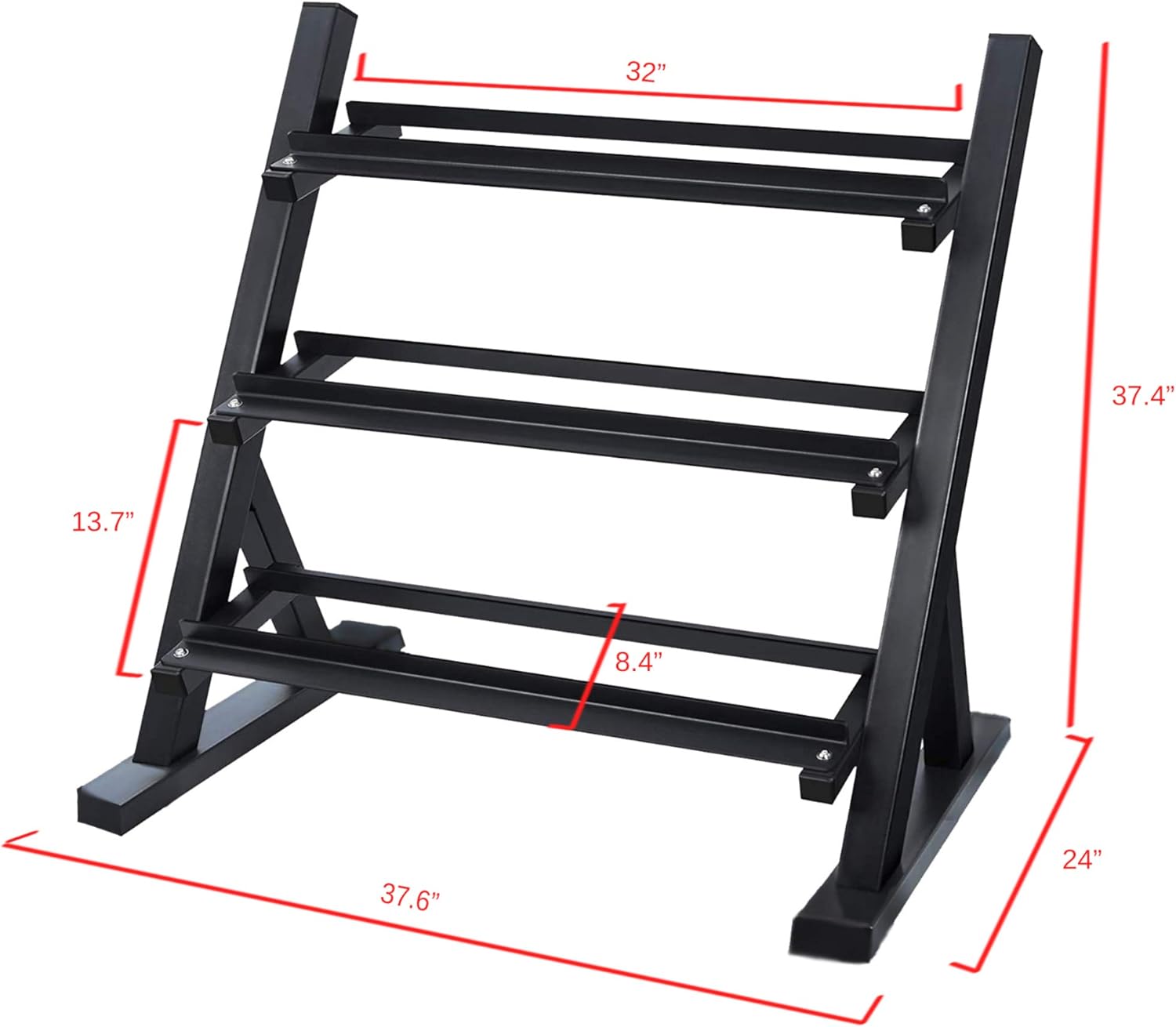 Fuxion Shelf, Set 3 Tier Strength Training Equipment for Home Gym,Multiple, 1100 pounds Dumbbells Rack, Black : Sports & Outdoors
