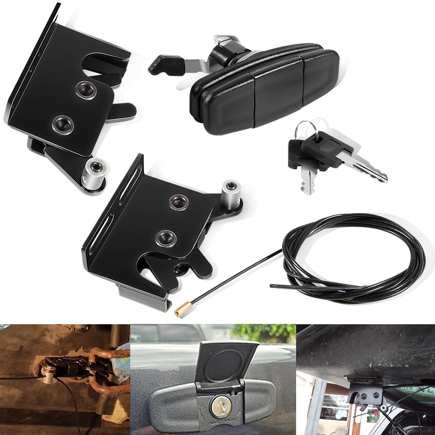 113436 Twist Handle Kit for Leer Truck Caps 100XQ, 100XL, 100XR, and TSC700 with Striker Latches 83514/83515 113436-100XQ