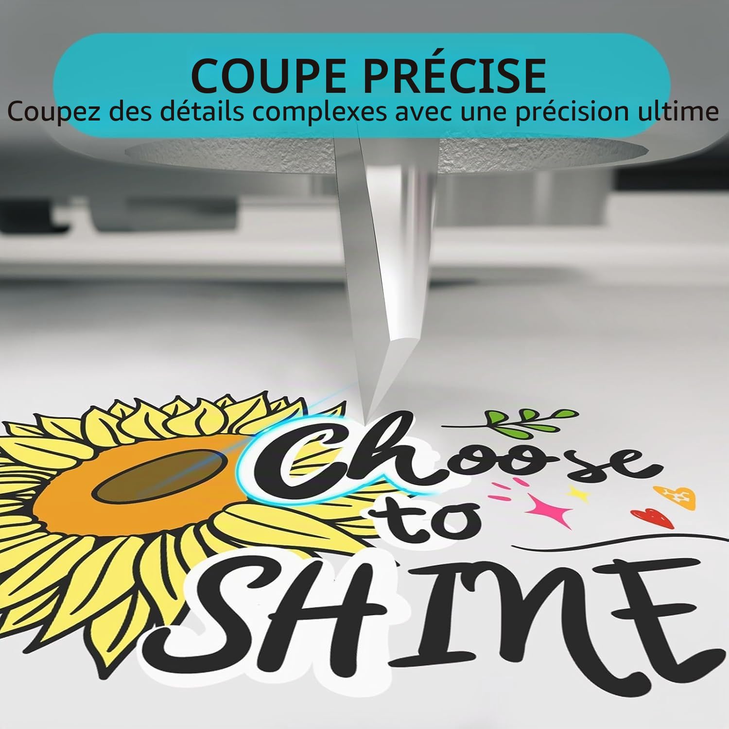 LOKLiK Crafter Machine de Découpe de Vinyle pour Loisirs Créatifs Découpe de Papier, Carton, Vinyle, Tissus et Thermocollants Idéal pour Scrapbooking, Personnalisation de T-shirts, et Projets DIY
