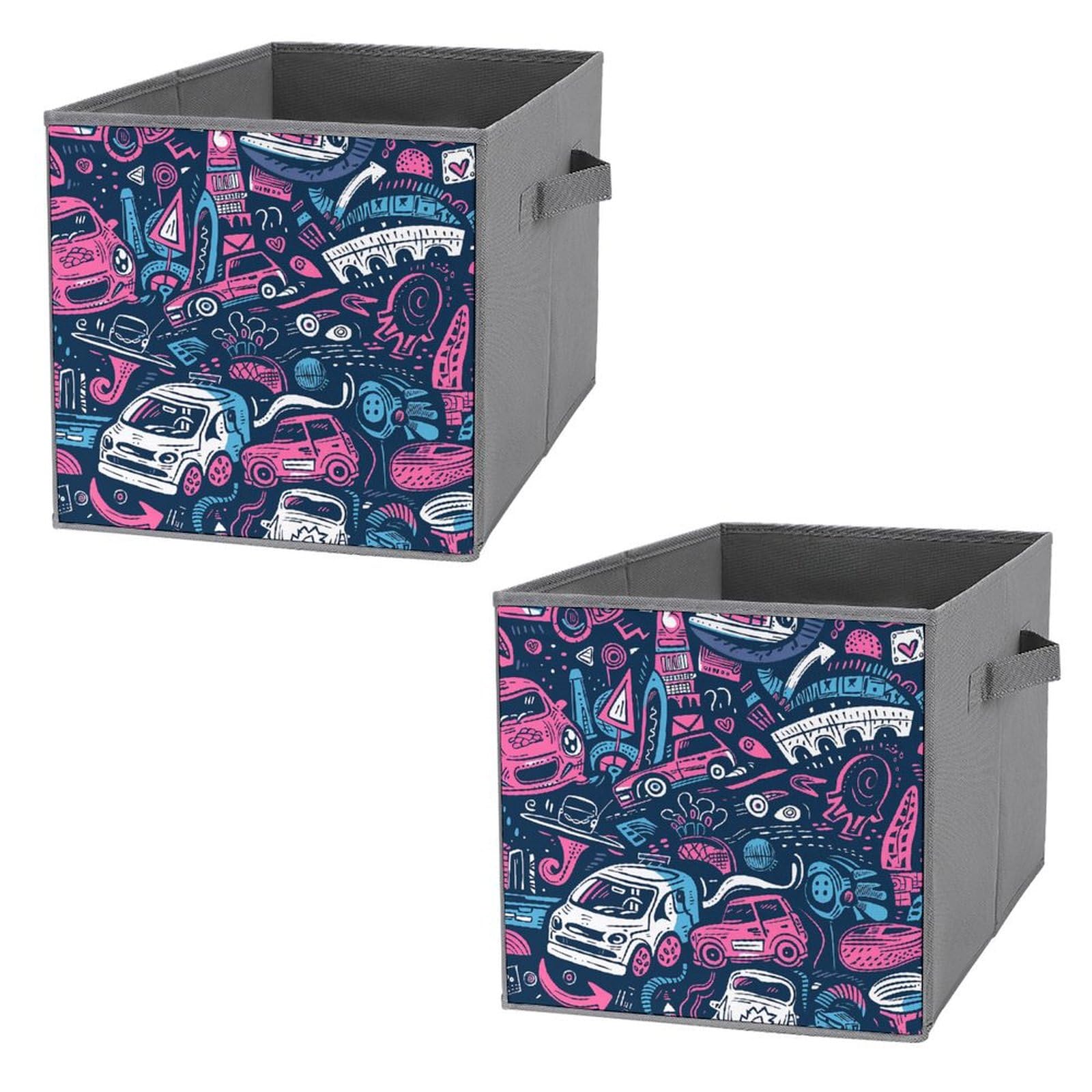 Bacs de rangement pliables pour organiser les dessins des enfants au salon