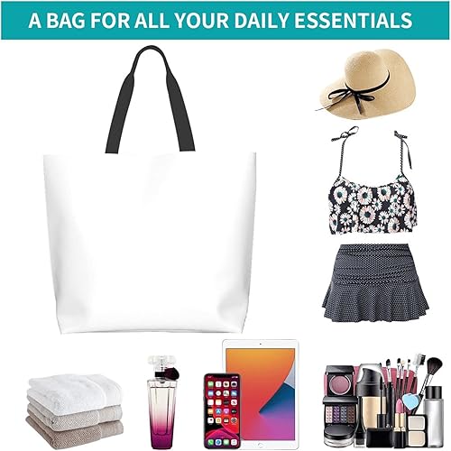 Miniatura 7 de kvtiwee Bolso de mano personalizado con diseño de tu propio textofotoLogo impreso, bolso de hombro personalizado de gran capacidad para hombres y