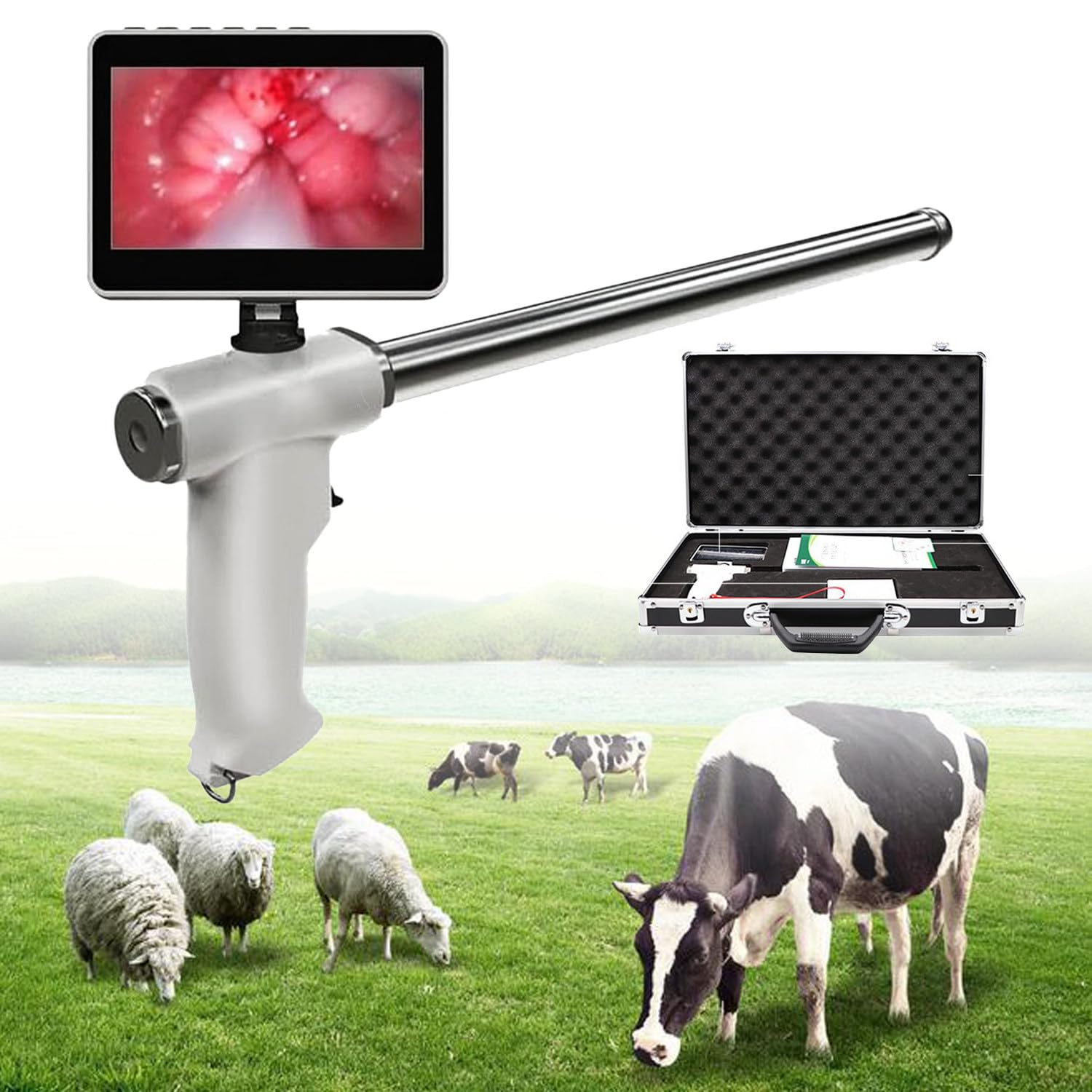Urządzenie do sztucznej inseminacji, zestaw do wizualnej inseminacji bydła/końa, pistolet sztucznej inseminacji zwierząt, zestaw do hodowli weterynaryjnej gospodarstwa,pig/sheep