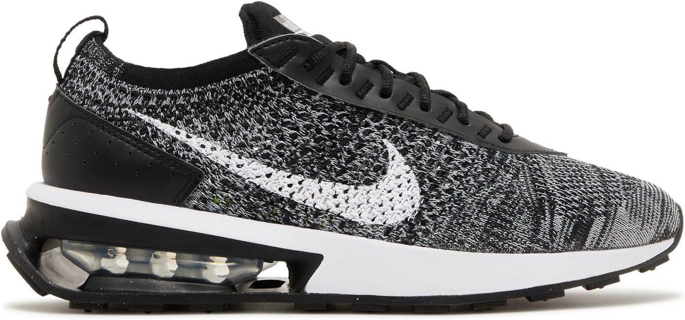 Nike Air Max Flyknit Racer Women's Shoes, Black/White, Size 8