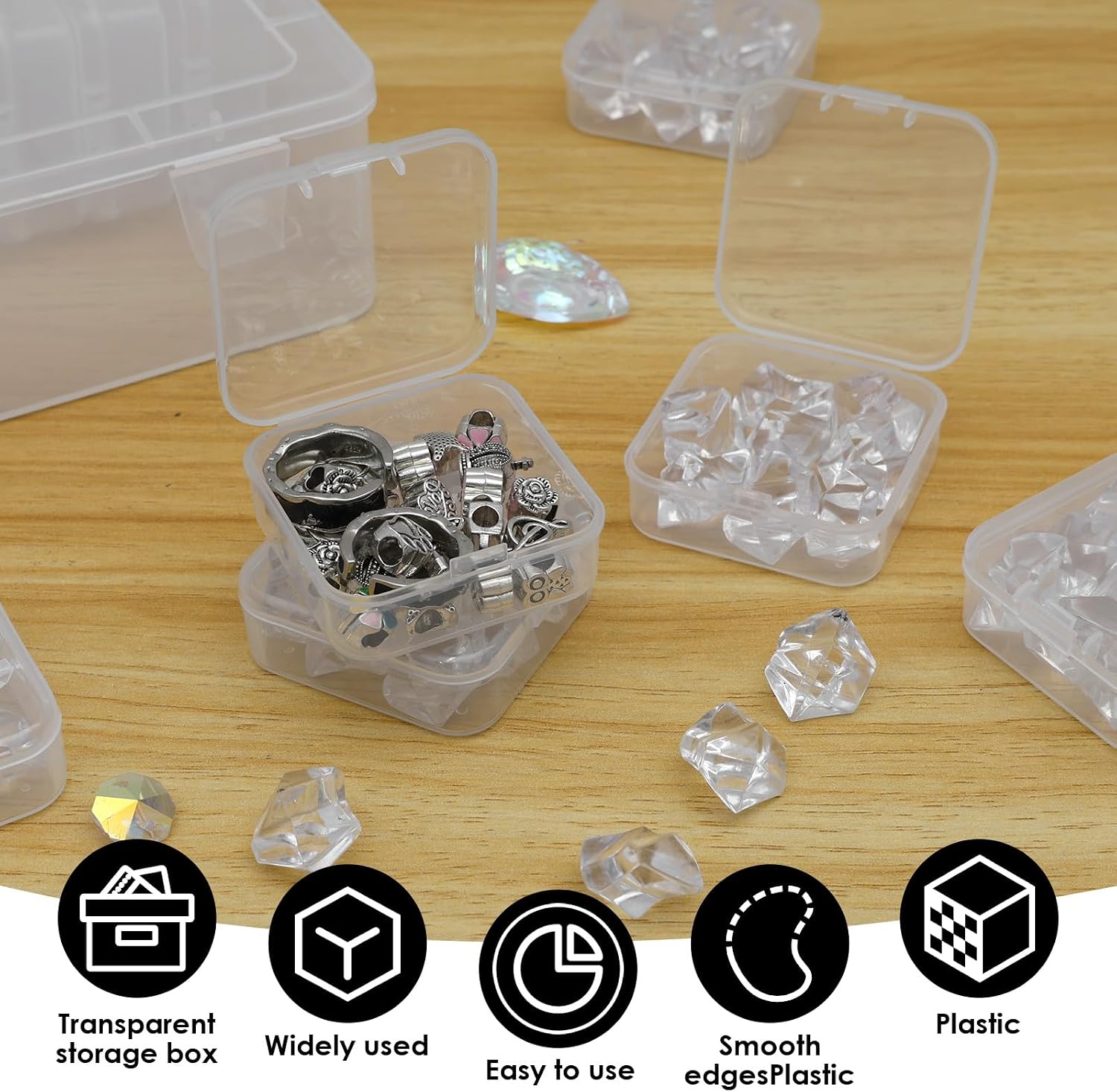 1Pack Small Bead Organizers Bead Containers For Organizing With 12 Mini Cases Beads Organizers And Storage Box With Hinged Lid For Storage Of Small Items Crafts
