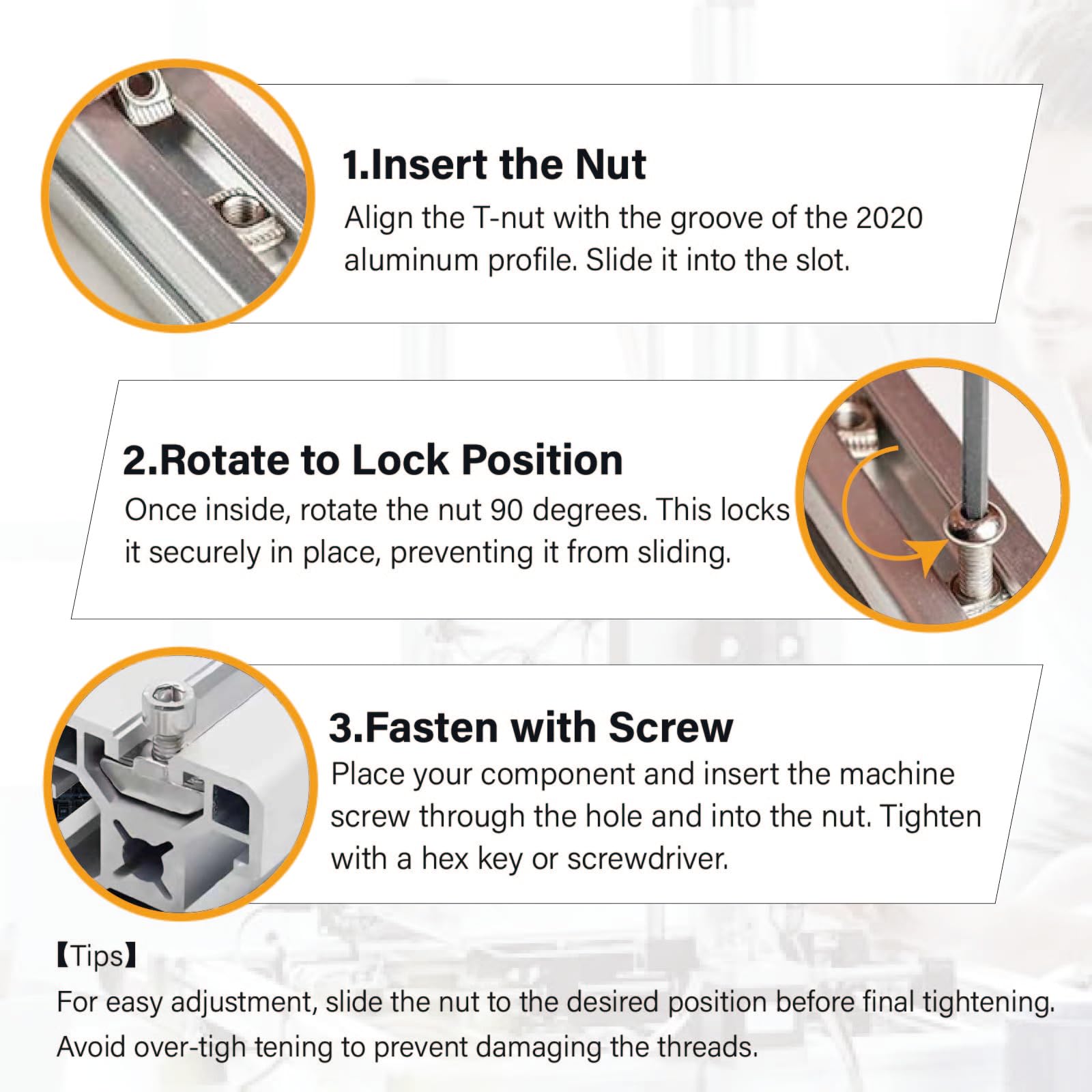 200 T Nuts - 2020 Series M5 Aluminum Extrusion Hardware -5